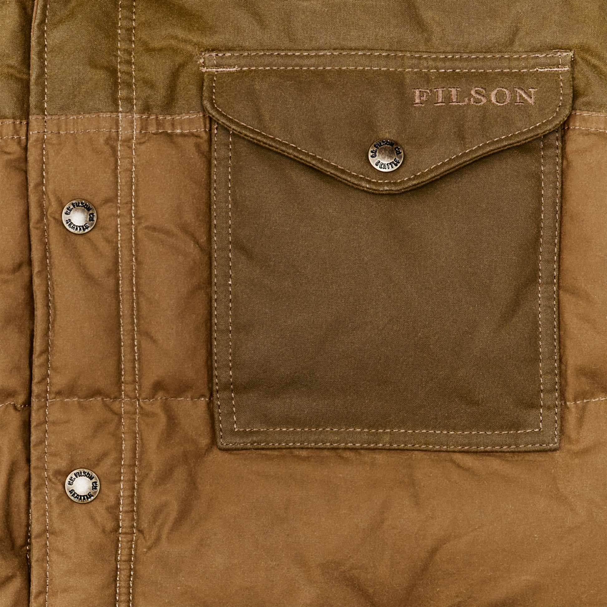 Alternate view of the Filson Down Jac-shirt - Dark Tan