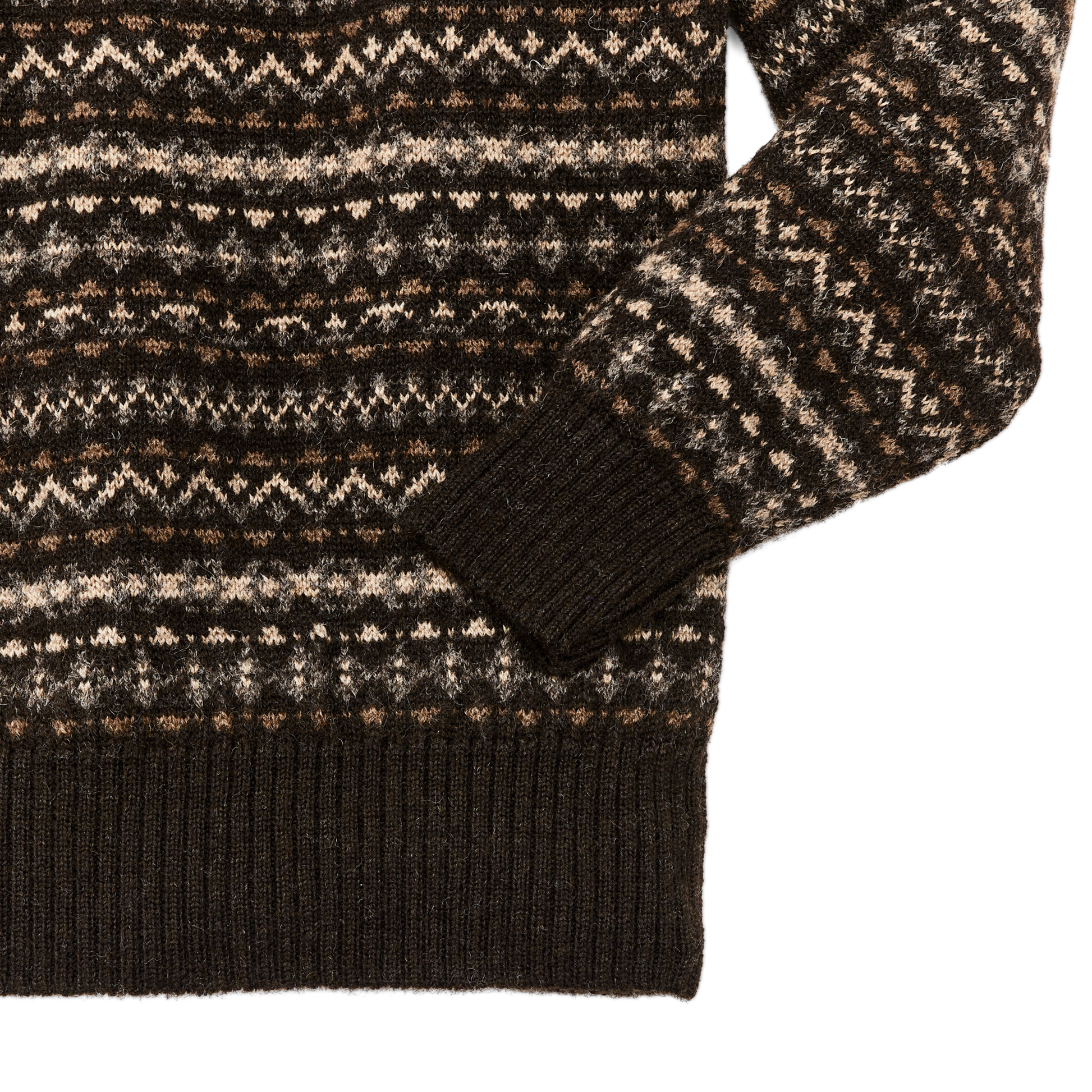 Alternate view of the Filson Fairisle Crewneck Sweater - Black / Multi