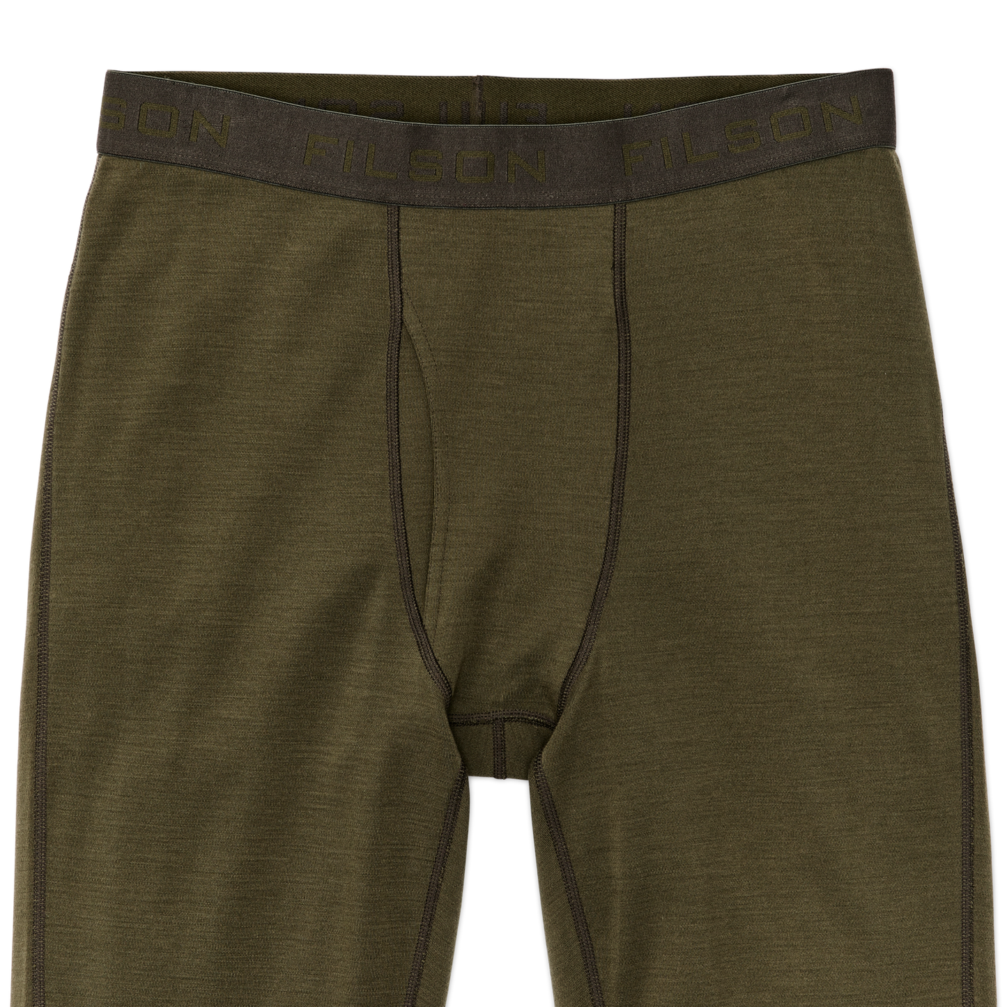 Alternate view of the Filson 400g Merino Wool Bottoms - Dark Olive