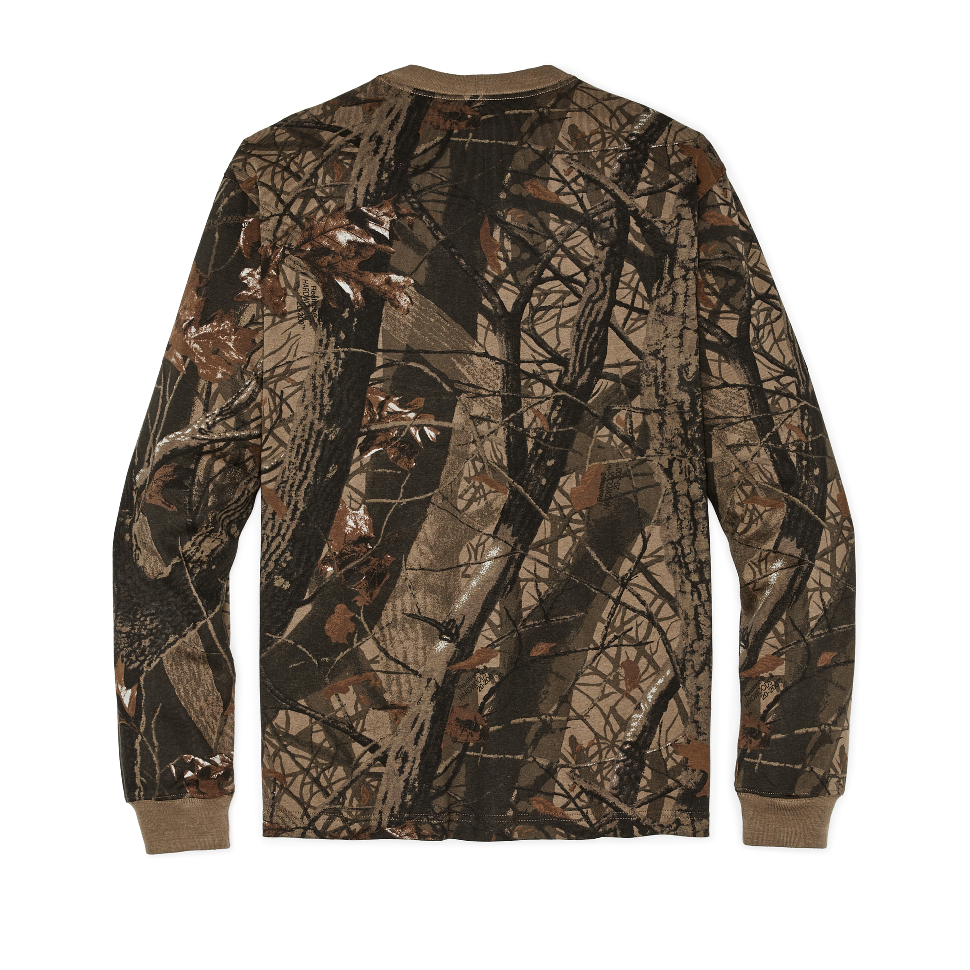 Alternate view of the Filson Long Sleeve Frontier Embroidered Pocket T-shirt - Realtree Hardwoods Camo