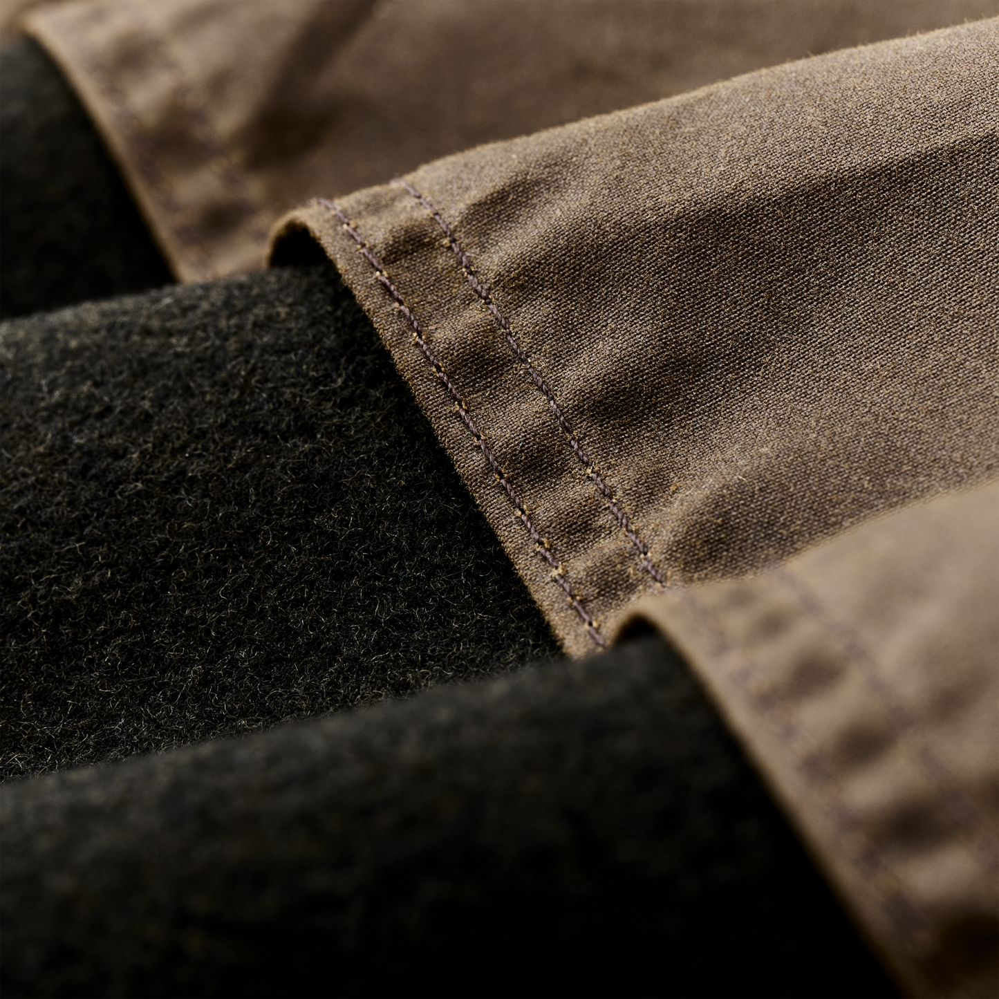 Mackinaw Wool Caped Jacket - Peat Black / Earth