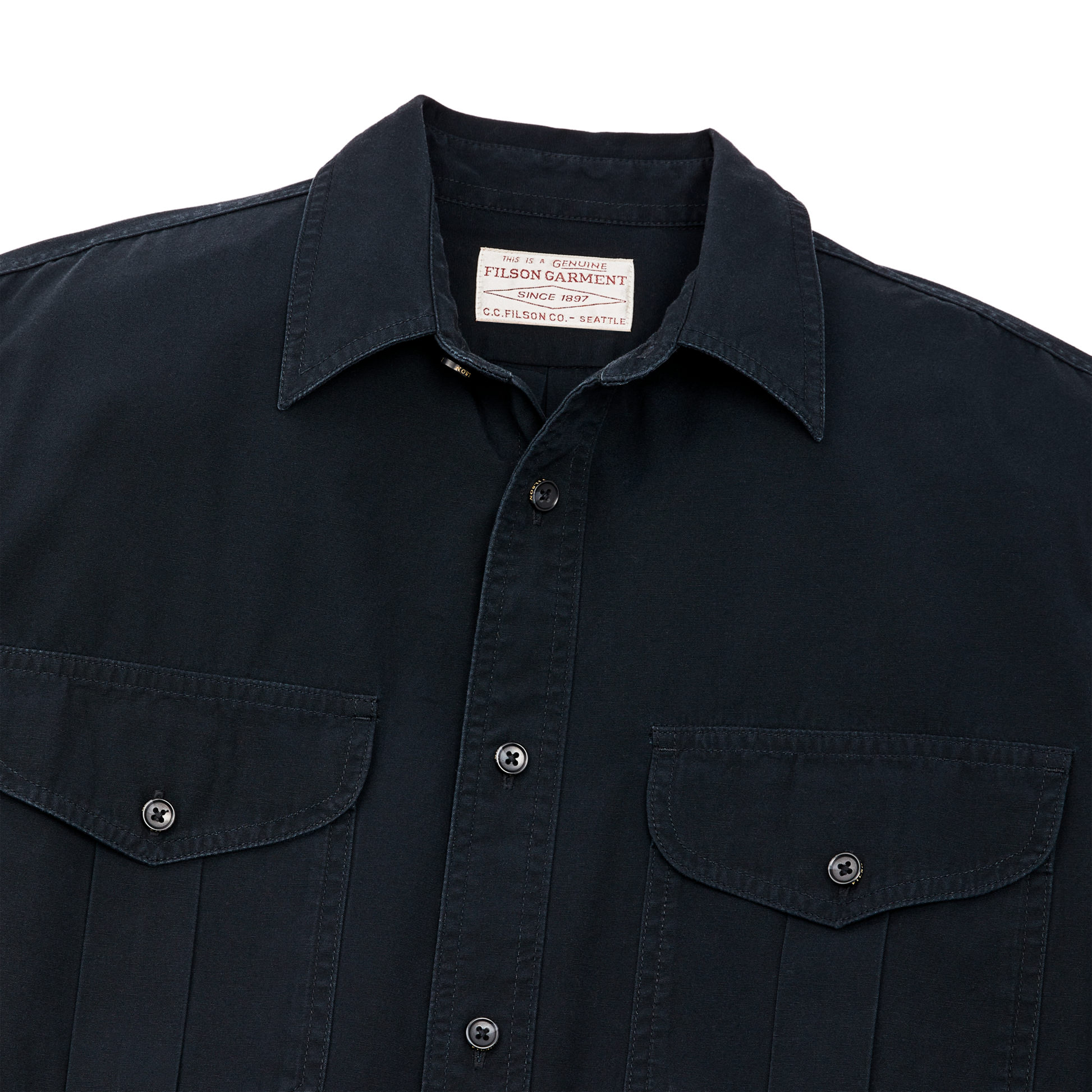 Alternate view of the Filson Safari Cloth Guide Shirt - Anthracite