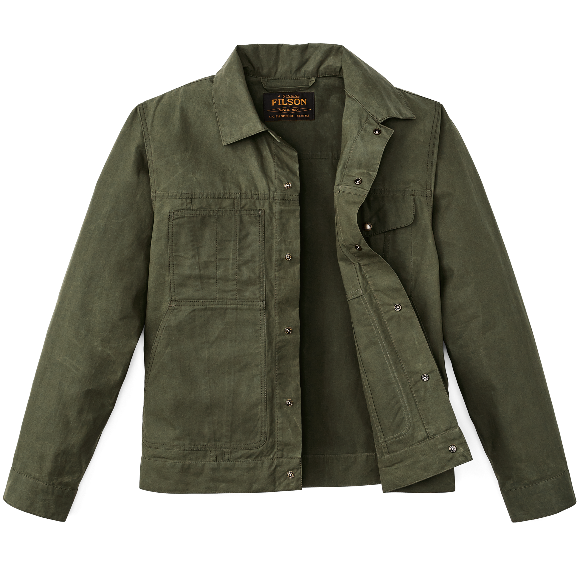 Alternate view of the Filson Ranger Short Cruiser Jacket - Olive