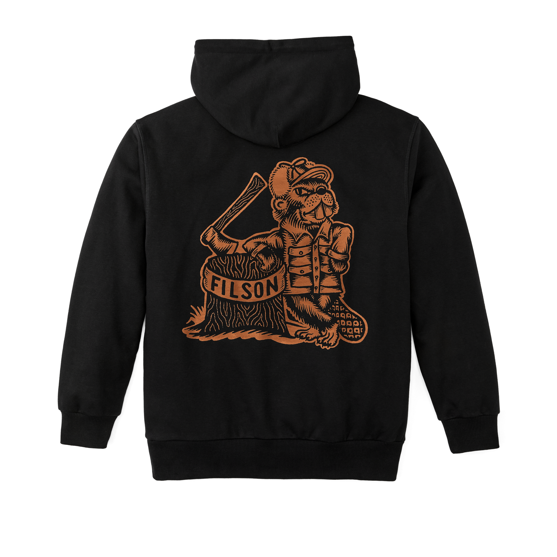 Alternate view of the Filson Kyler Martz Graphic Hoodie - Black / Beaver