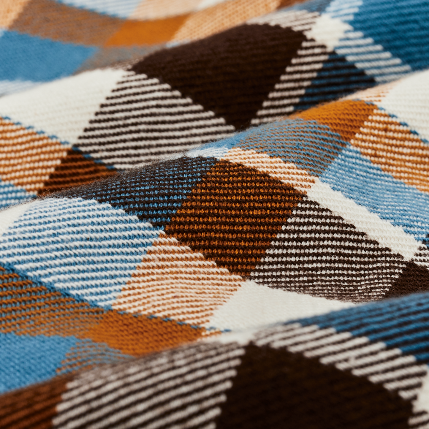 Alternate view of the Filson Vintage Flannel Work Shirt - Brown / Cream / Ochre / Blue Plaid