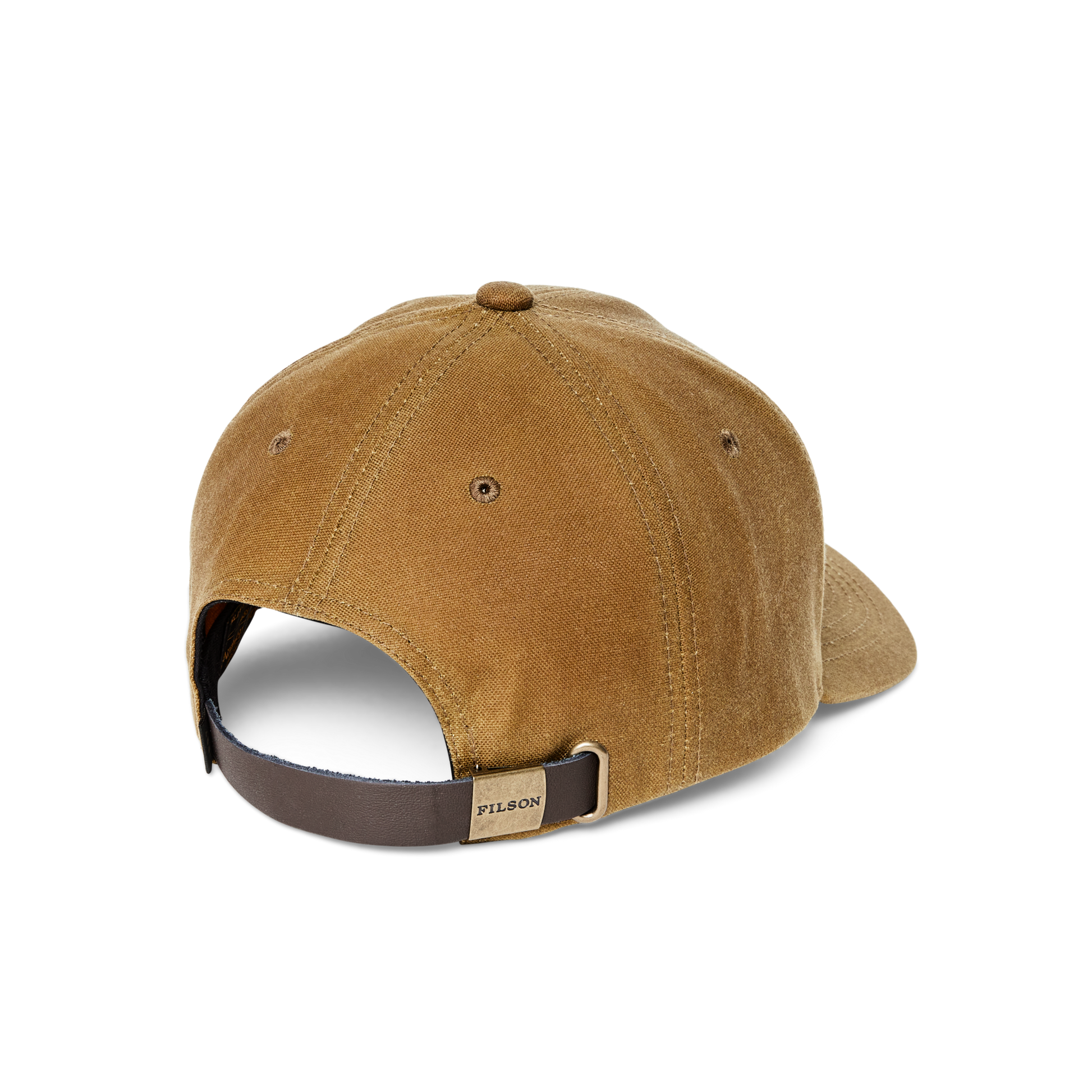 Alternate view of the Filson Oil Tin Logger Cap - Dark Tan