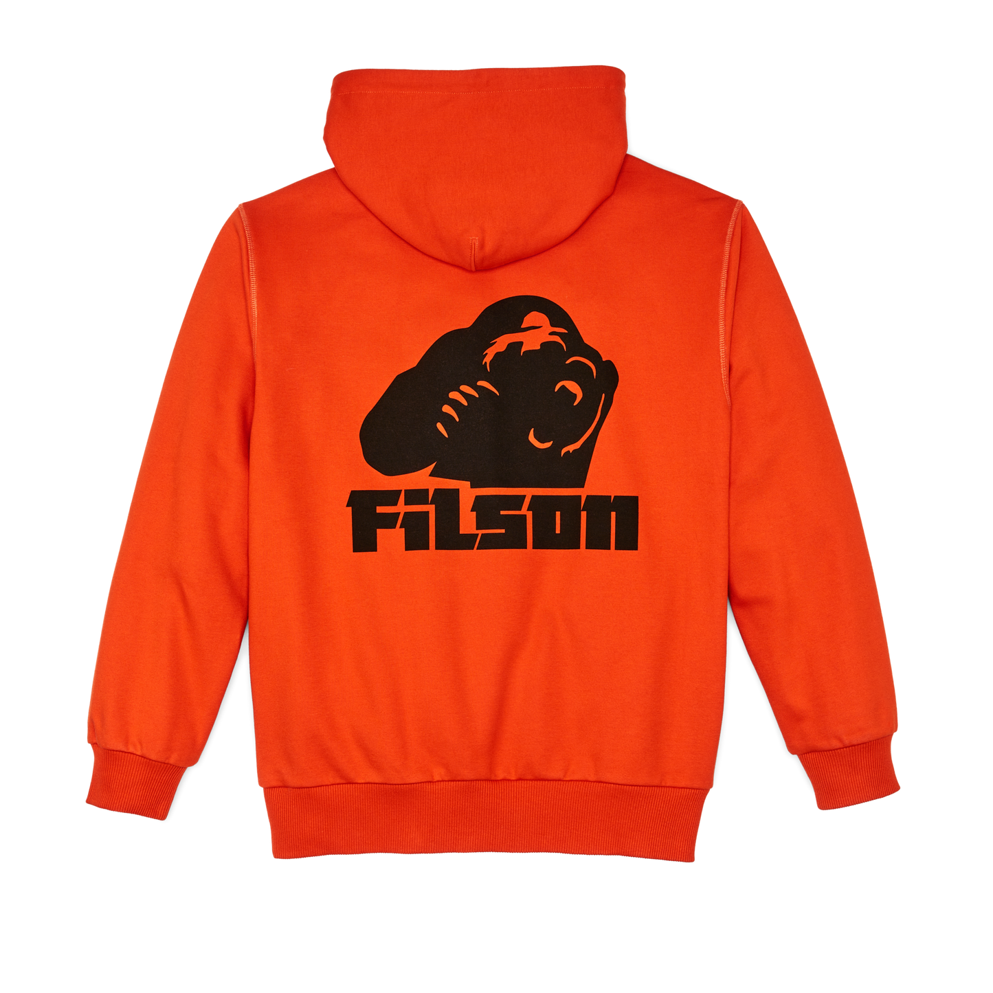 Alternate view of the Filson Prospector Graphic Hoodie - Flame / Grizzly