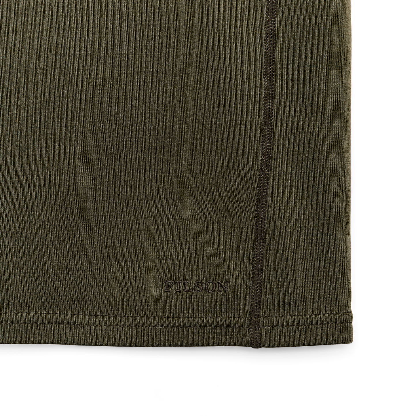 Alternate view of the Filson 400g Merino Wool Long Sleeve Half-zip - Dark Olive