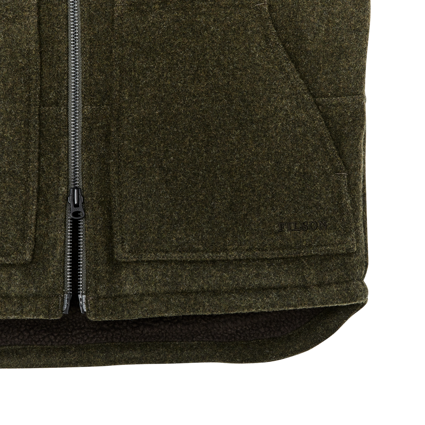 Alternate view of the Filson Lined Mackinaw Wool Work Vest - Forest Green