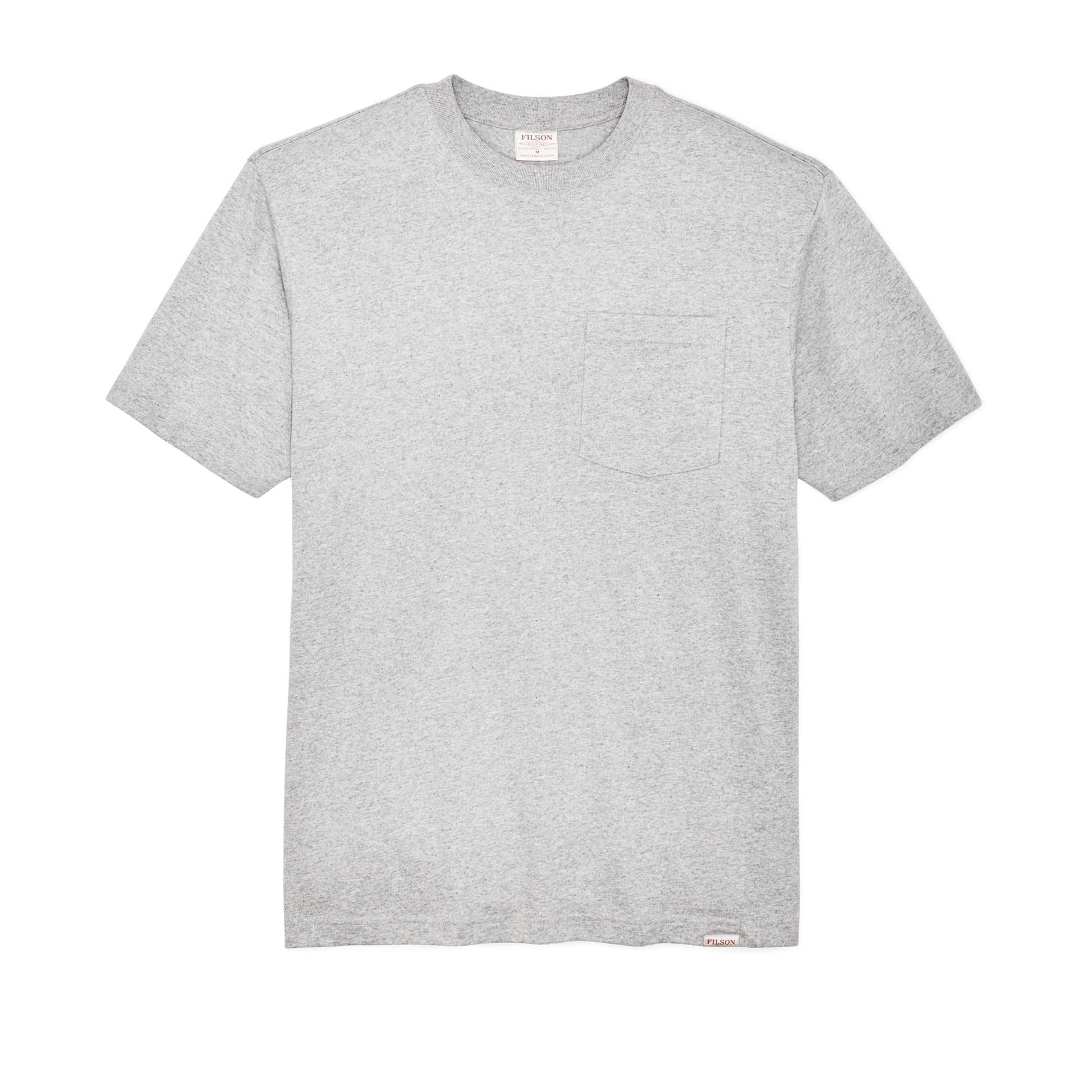 Front-facing image of the Filson Frontier Pocket T-shirt - Heather Gray