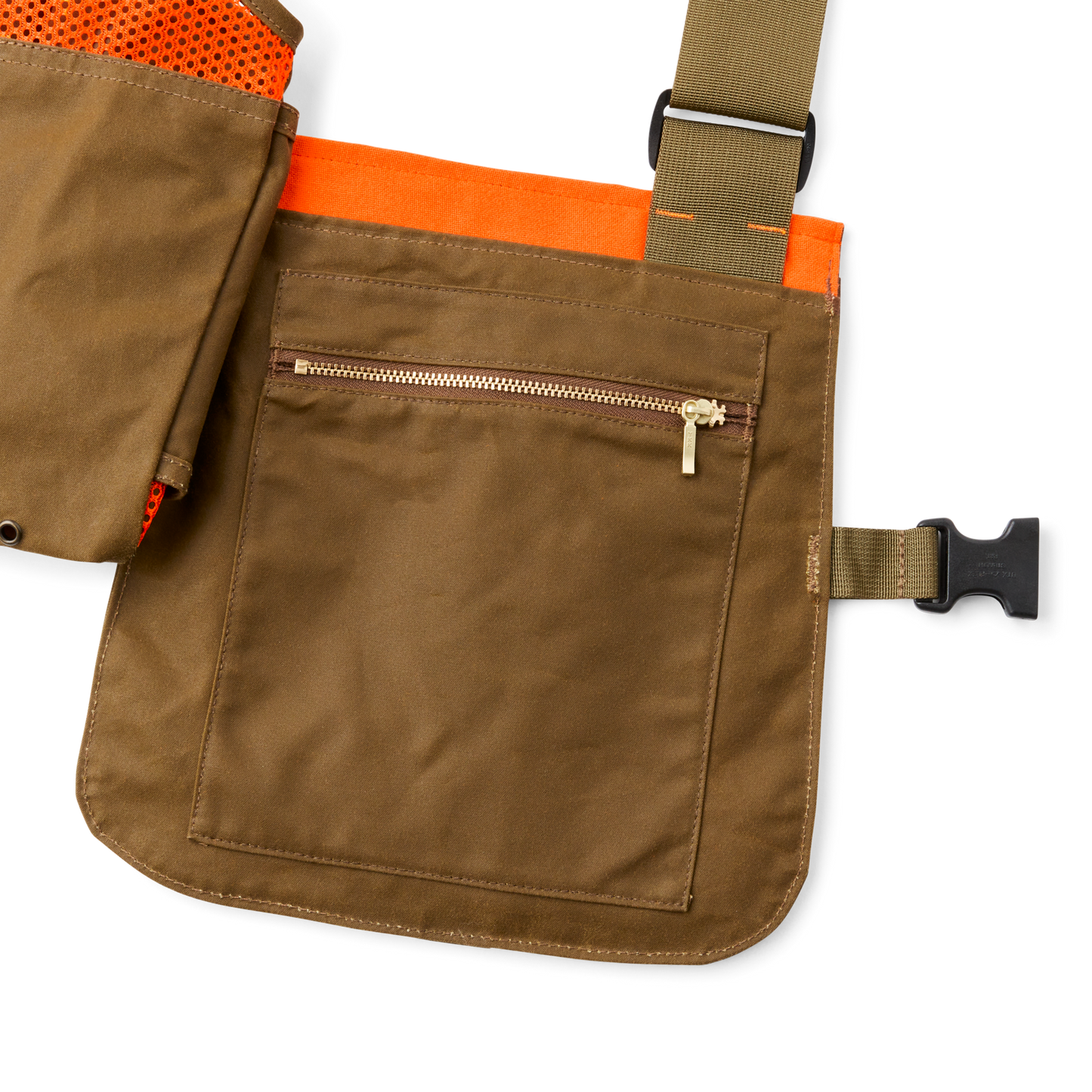 Alternate view of the Filson Mesh Game Bag - Dark Tan / Blaze Orange