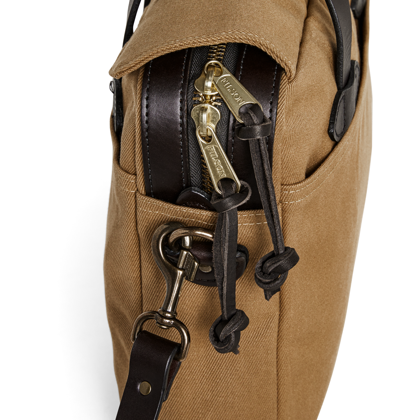 Alternate view of the Filson Rugged Twill Original Briefcase - Tan