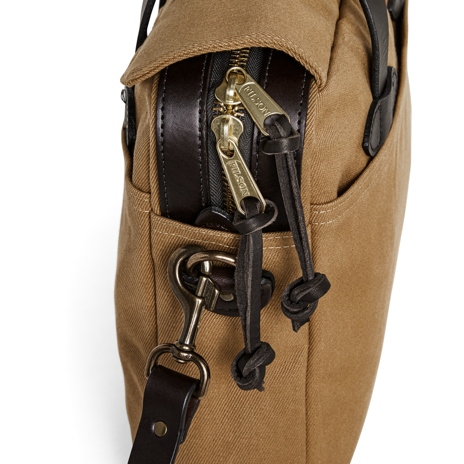 Alternate view of the Filson Rugged Twill Original Briefcase - Tan