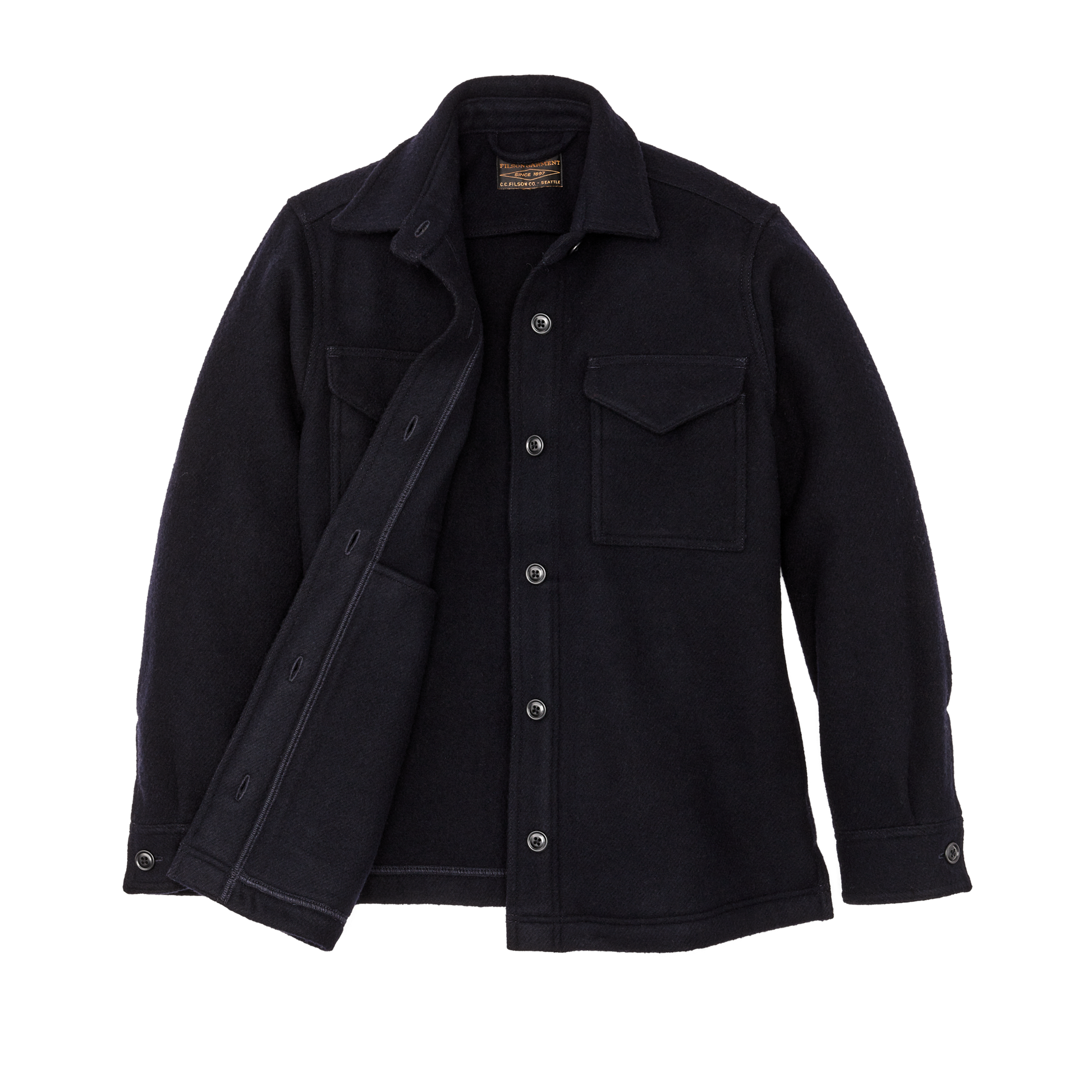 Alternate view of the Filson Women's Seattle Wool Jac-shirt - Navy