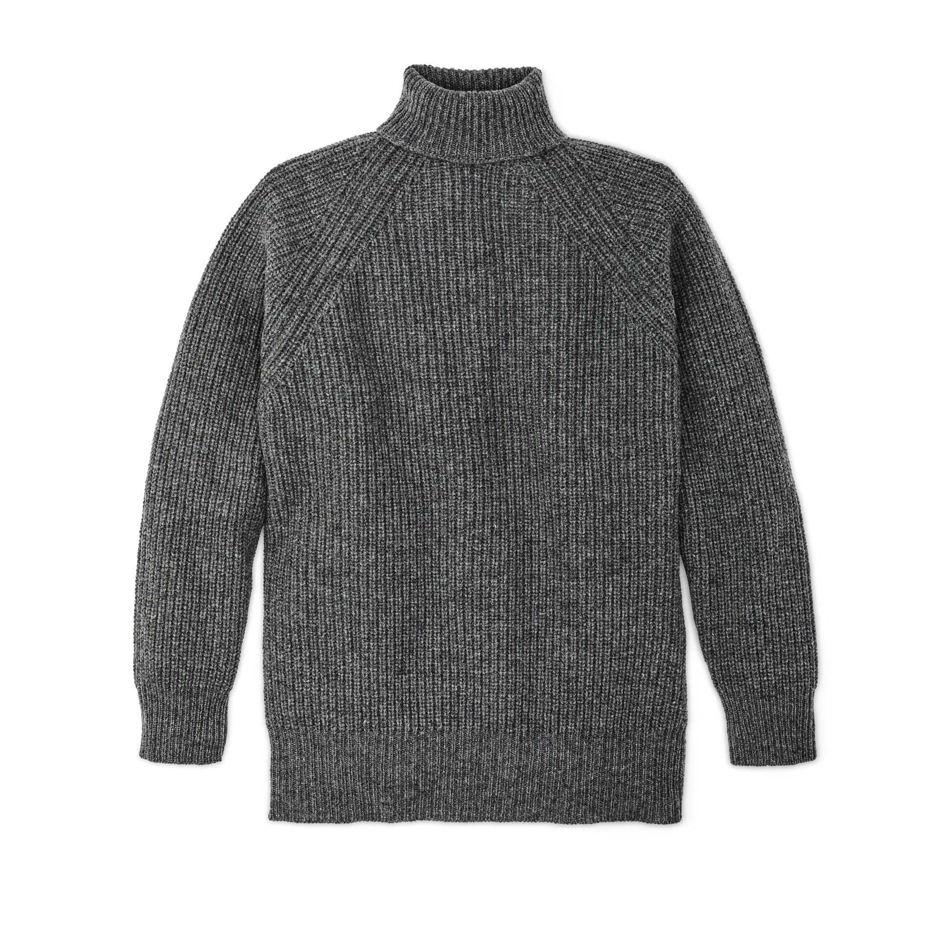 Front-facing image of the Filson Bristol Roll Neck Sweater  - Heather Gray