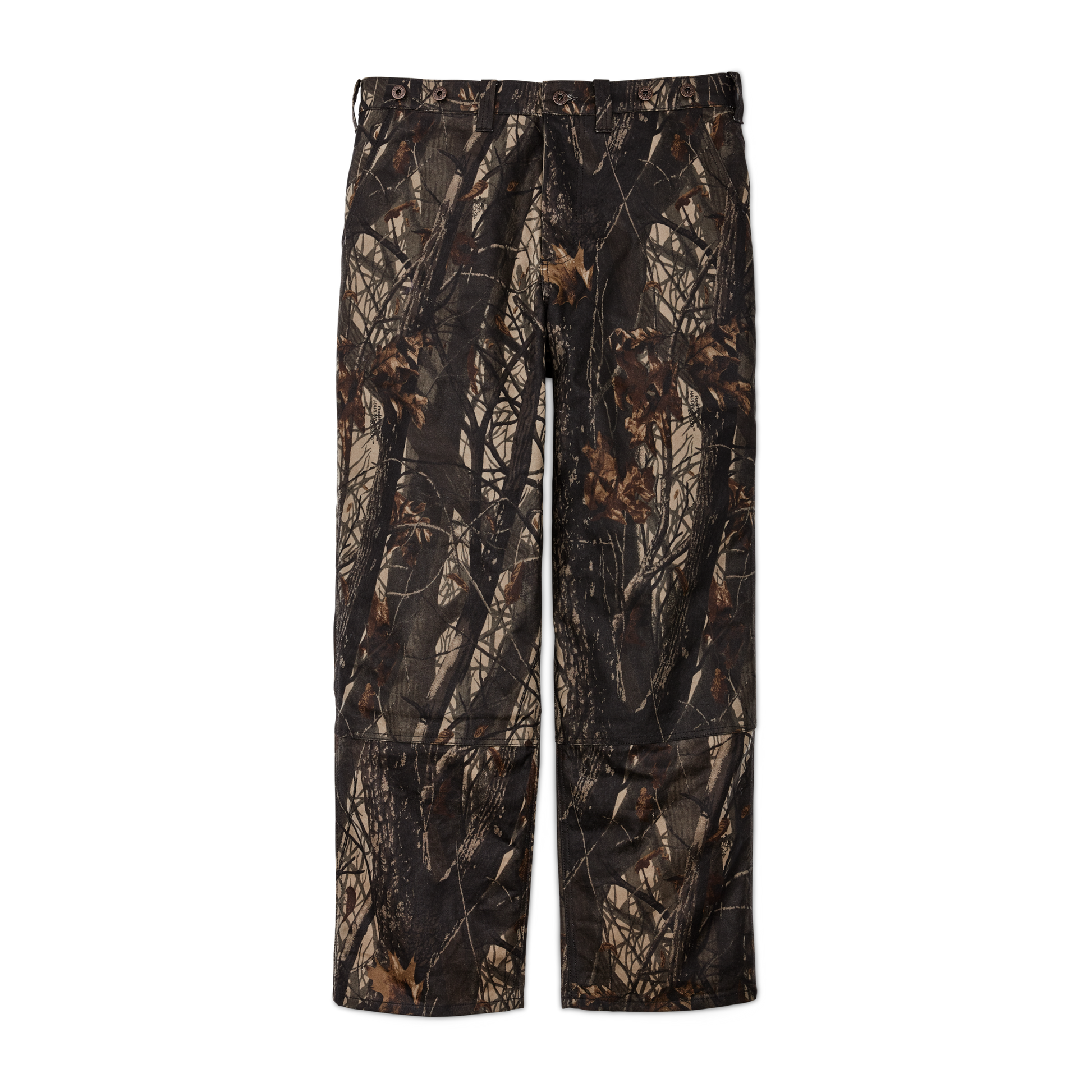 Front-facing image of the Filson Oil Finish Double Tin Cloth Pants - Realtree Hardwoods Camo