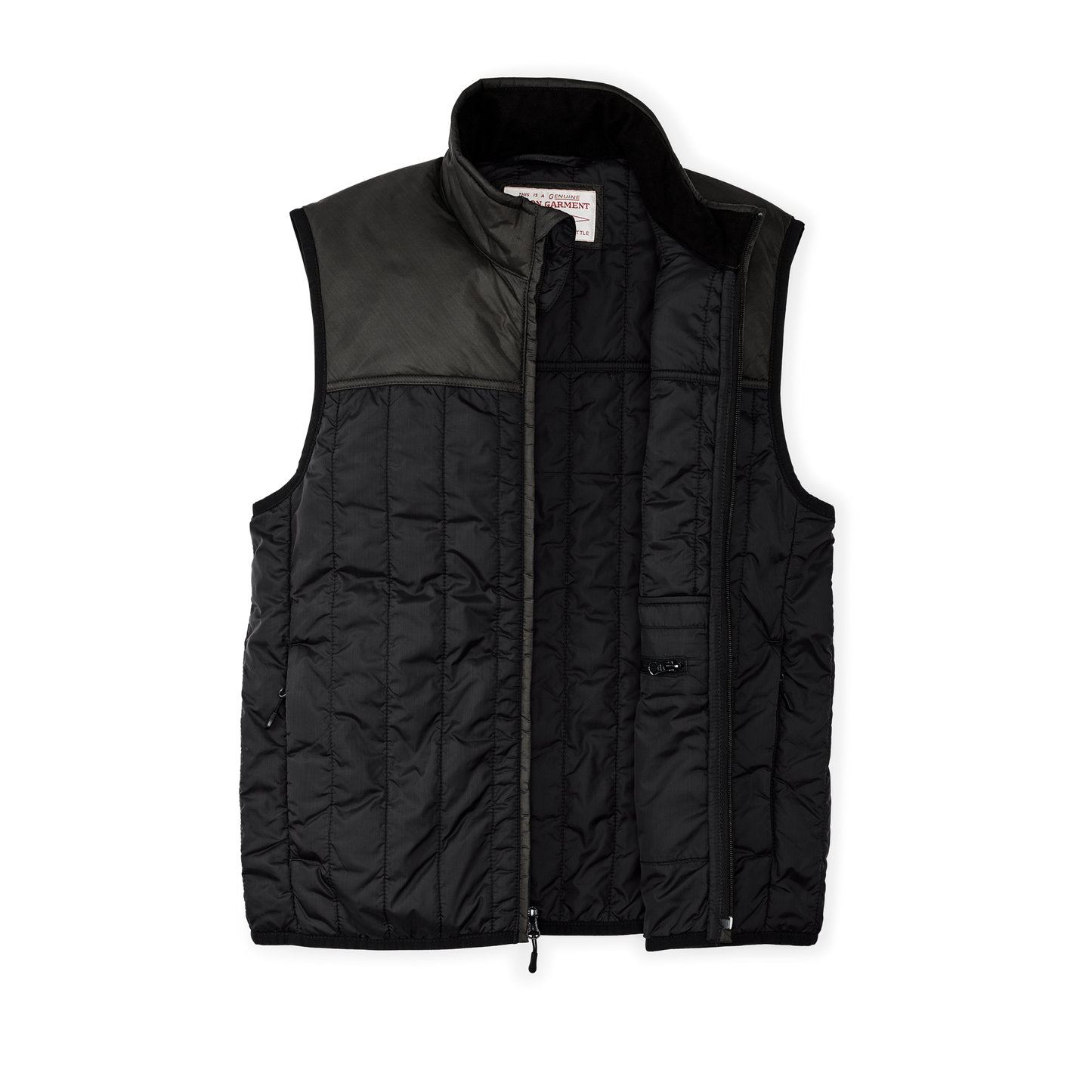 Alternate view of the Filson Ultralight Vest - Black / Olive Gray