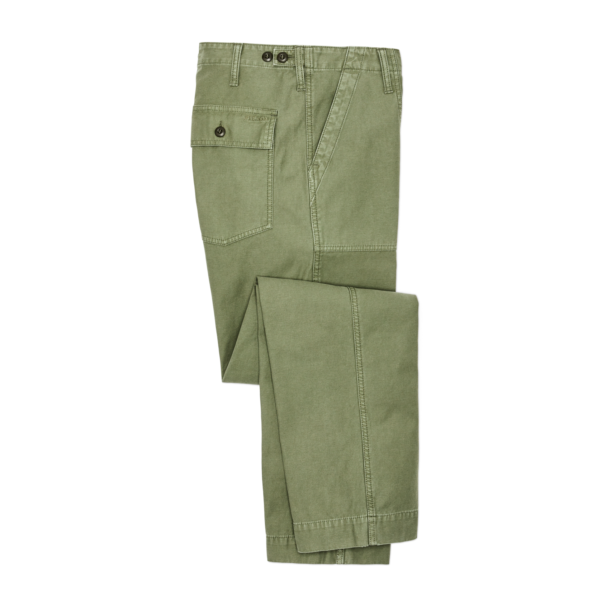 Alternate view of the Filson Field Supply Pants - Washed Fatigue Green