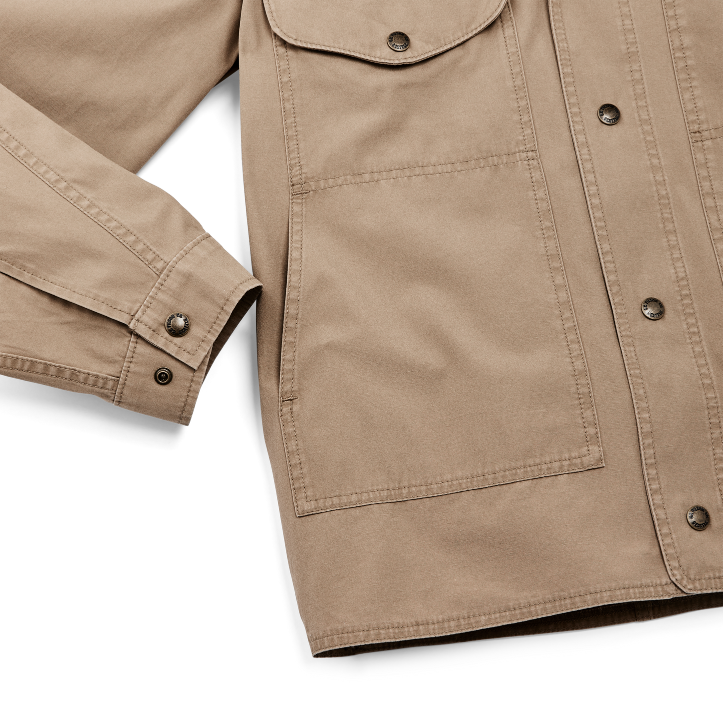 Alternate view of the Filson Safari Cloth Jacket - Safari Khaki