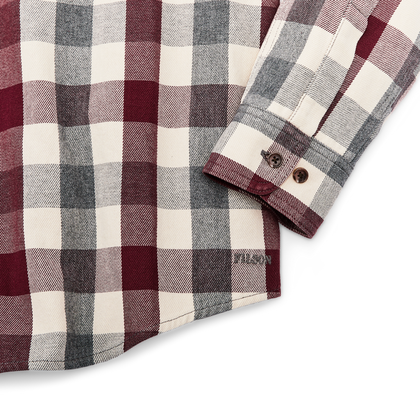 Alternate view of the Filson Vintage Wash Alaskan Guide Shirt - Sequoia / Heather Gray