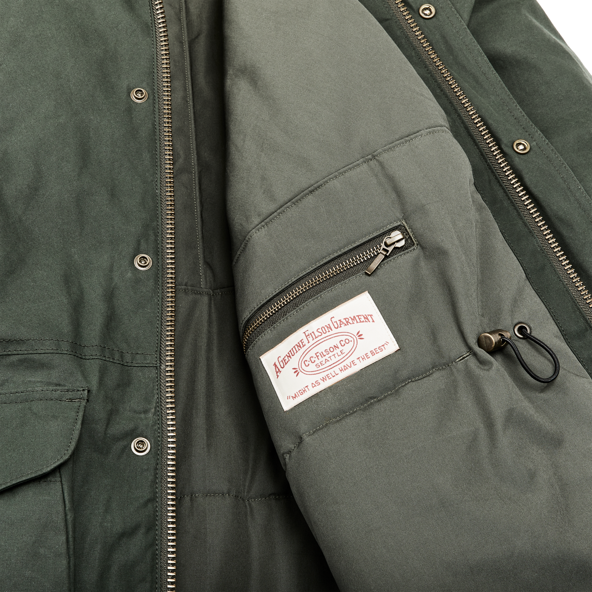 Alternate view of the Filson Ranger Insulated Field Jacket - Deep Forest