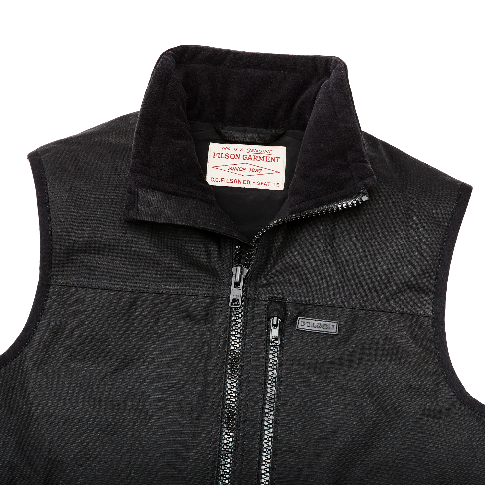 Alternate view of the Filson Tin Cloth Primaloft¬Æ Vest - Black