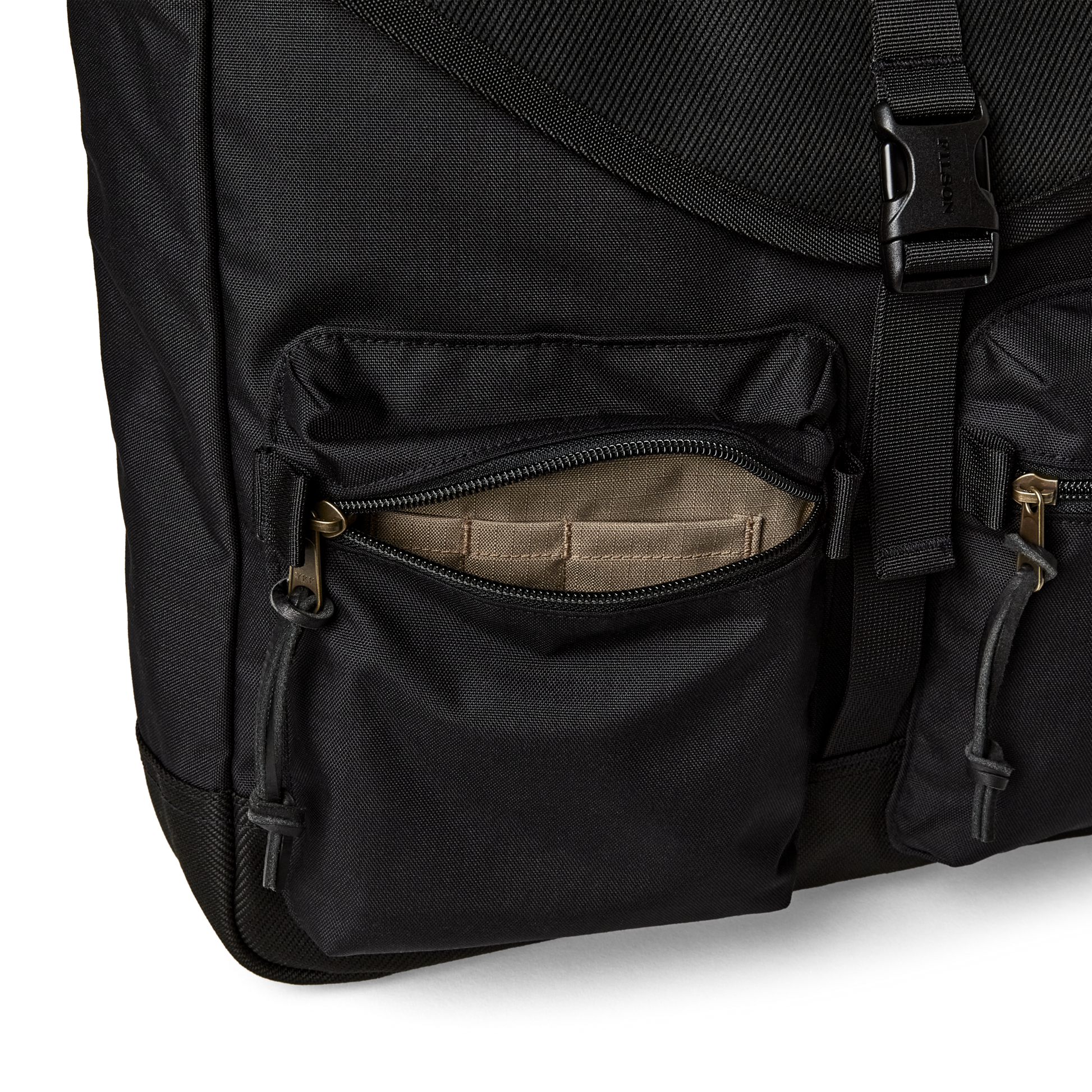 Alternate view of the Filson Surveyor Messenger Bag - Black