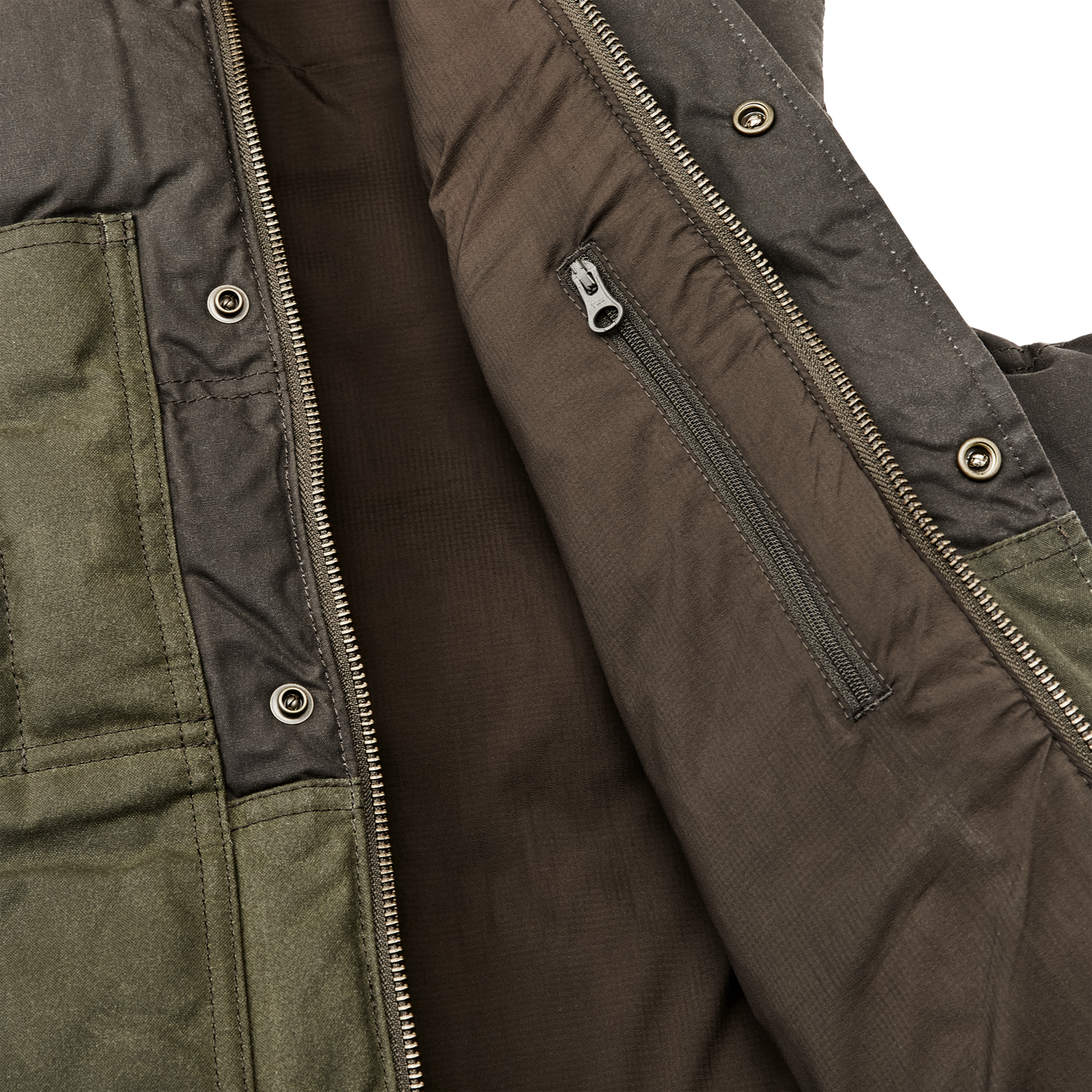 Alternate view of the Filson Down Cruiser Vest - Otter Green