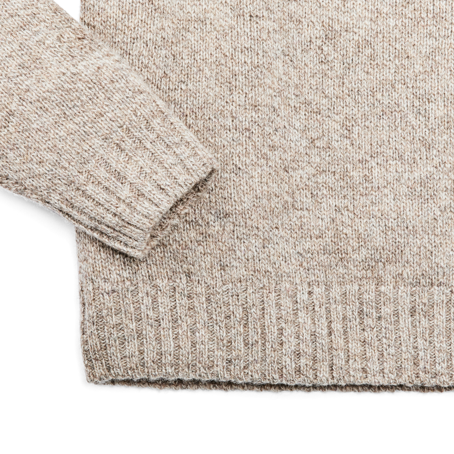 Alternate view of the Filson Heritage 5-gauge Wool Sweater - Natural / Brown Melange