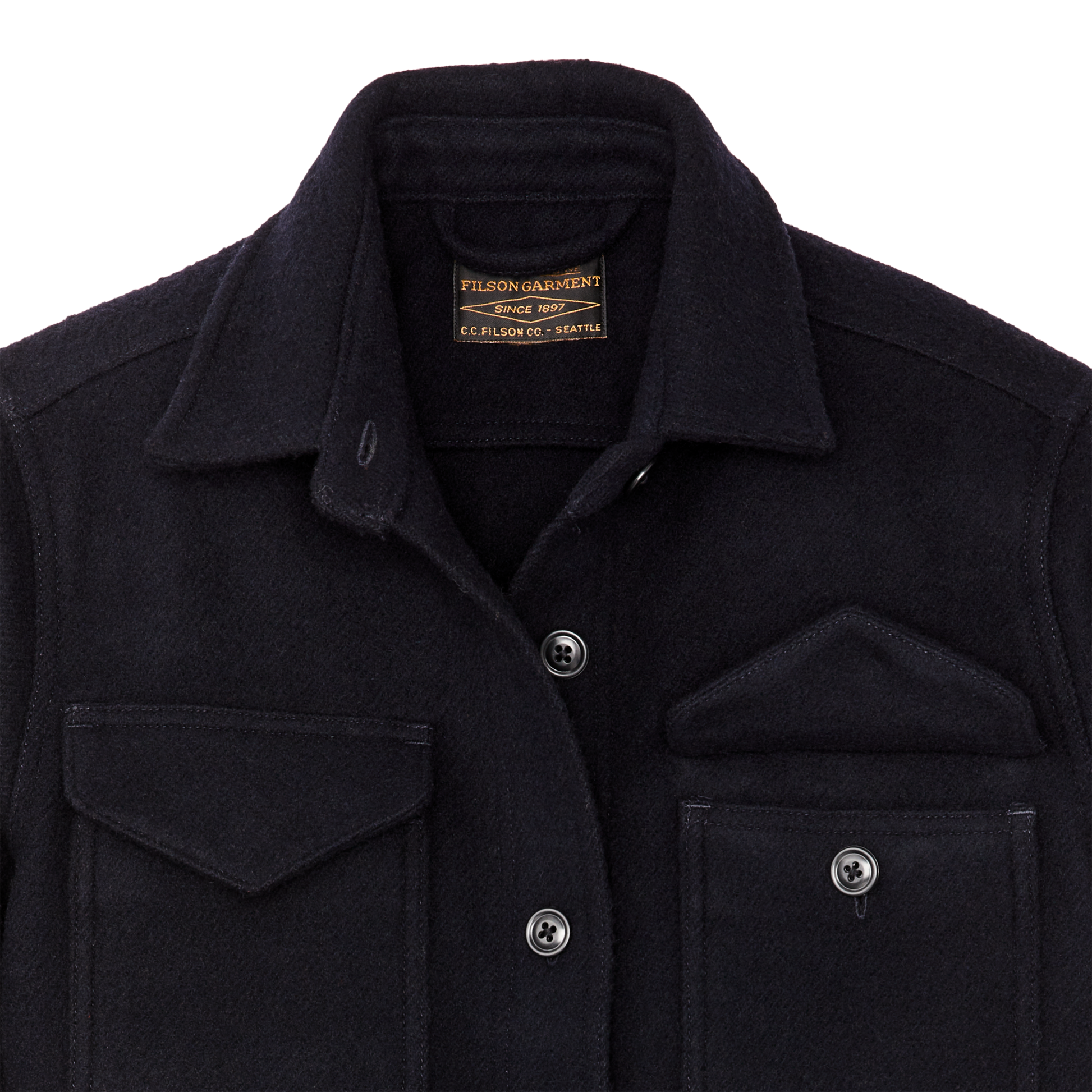 Alternate view of the Filson Women's Seattle Wool Jac-shirt - Navy