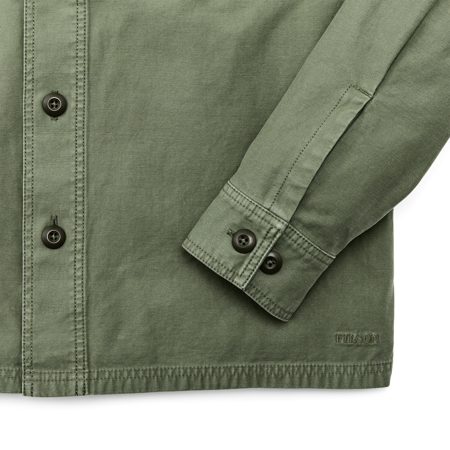 Alternate view of the Filson Field Jac-shirt - Washed Fatigue Green