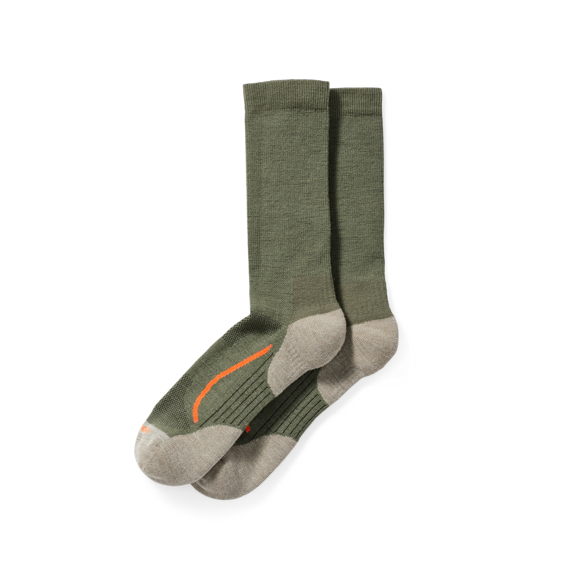 Front-facing image of the Filson X Country Outdoorsman Socks - Green Blaze