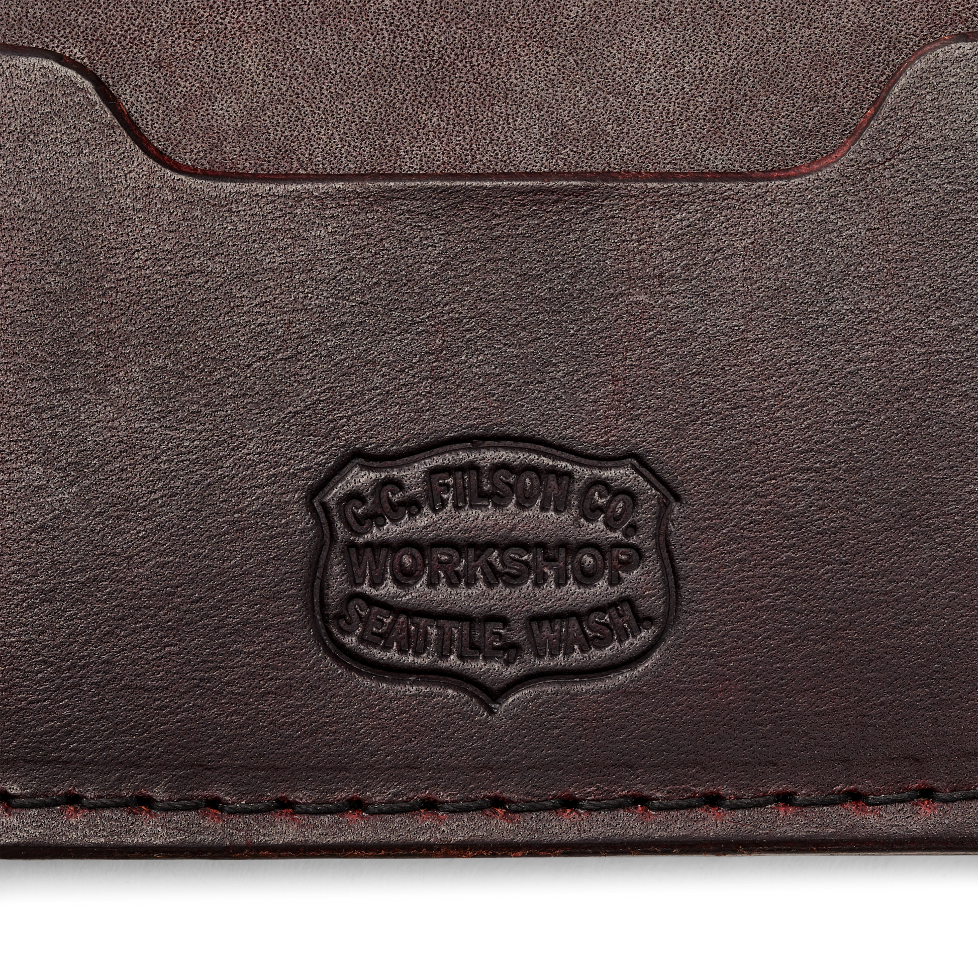 Alternate view of the Filson Filson Workshop Leather Slim Wallet - Brown