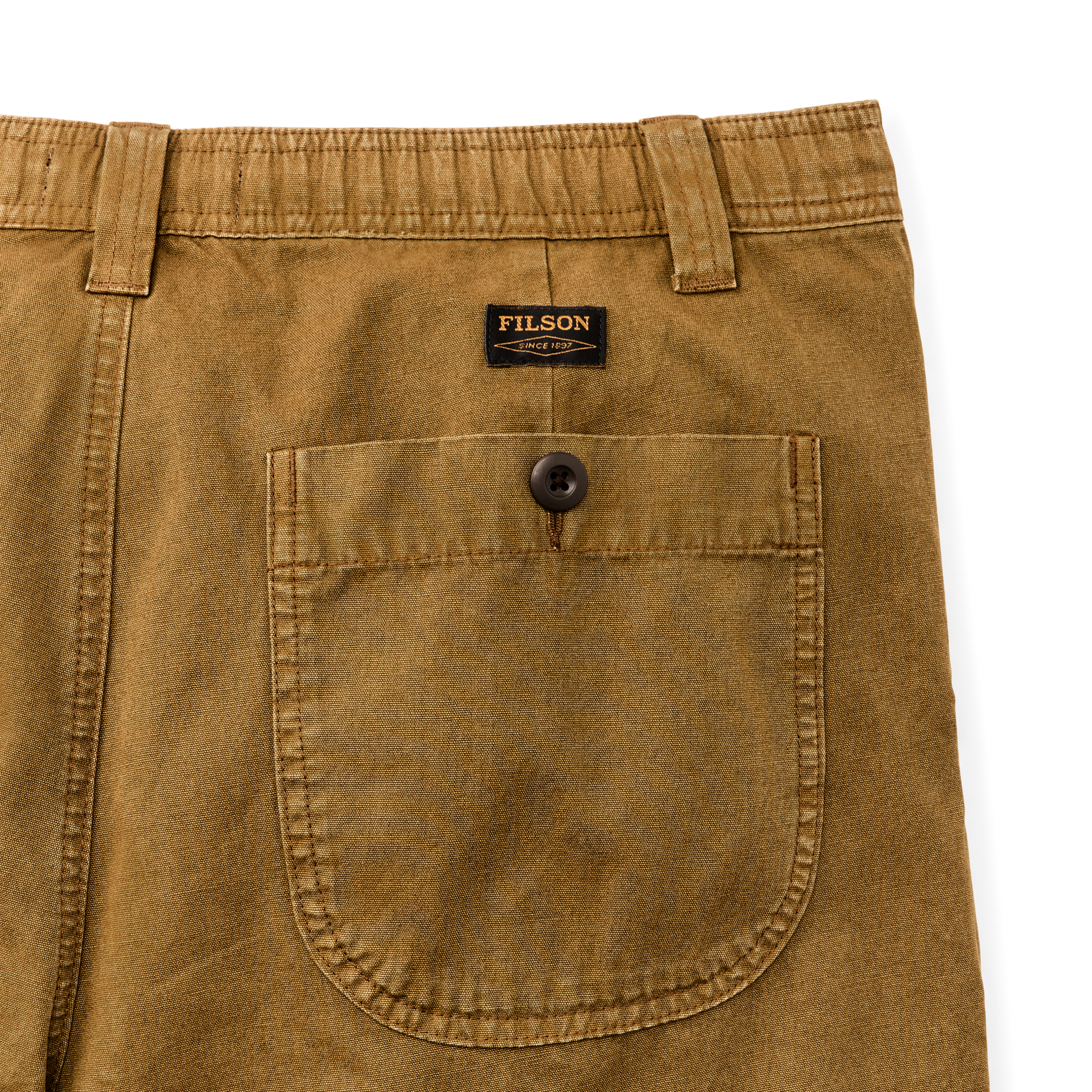 Alternate view of the Filson Oakville Canvas Shorts - Bronze Brown