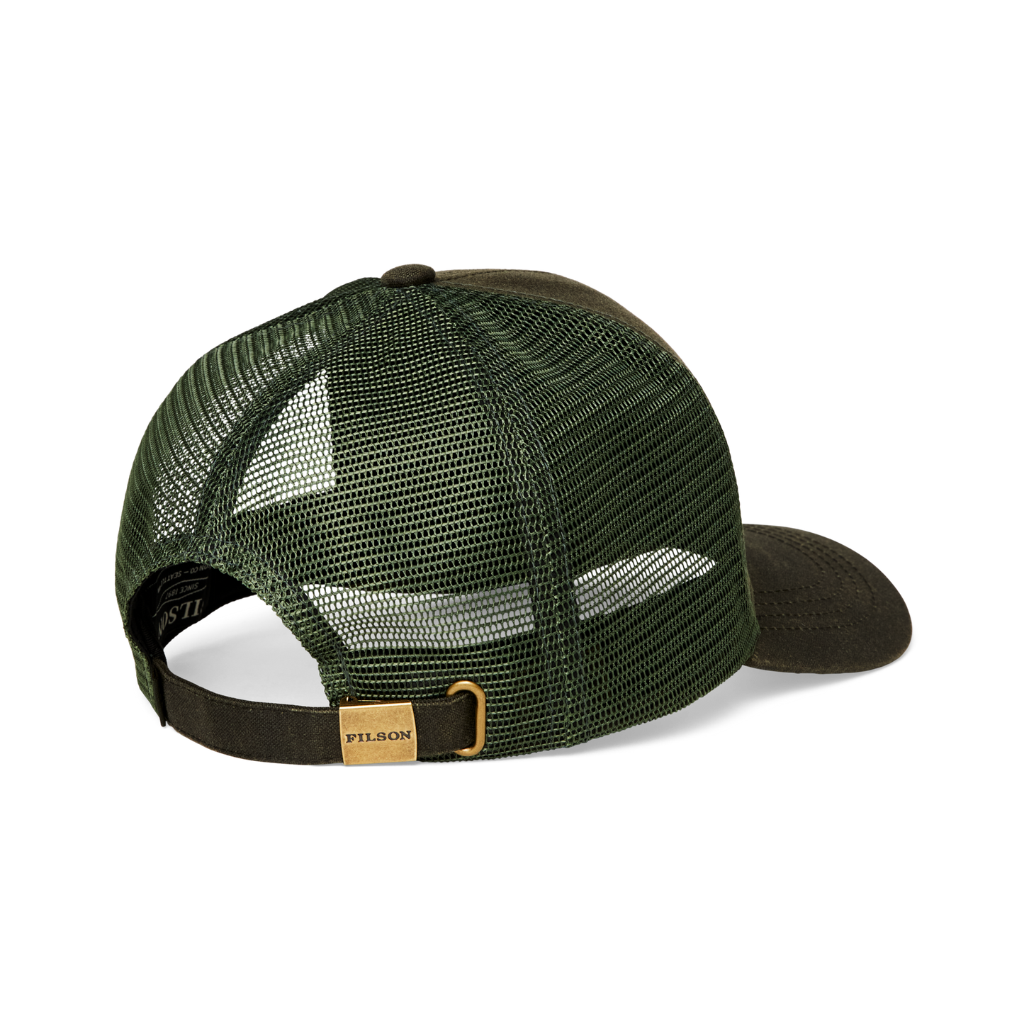 Alternate view of the Filson Logger Mesh Cap - Otter Green