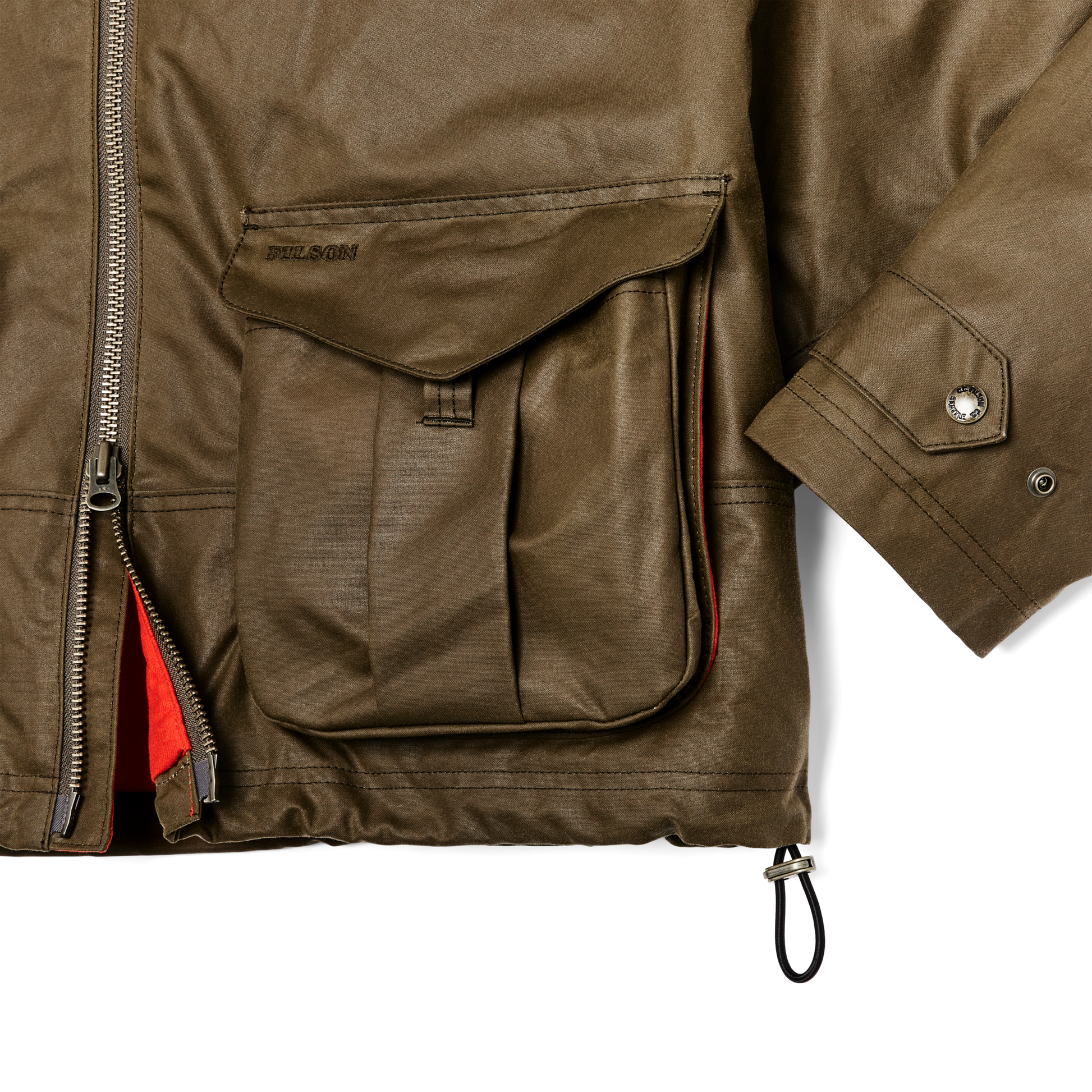 Alternate view of the Filson Women's Shelter Cloth Short Work Jacket - Dark Tan