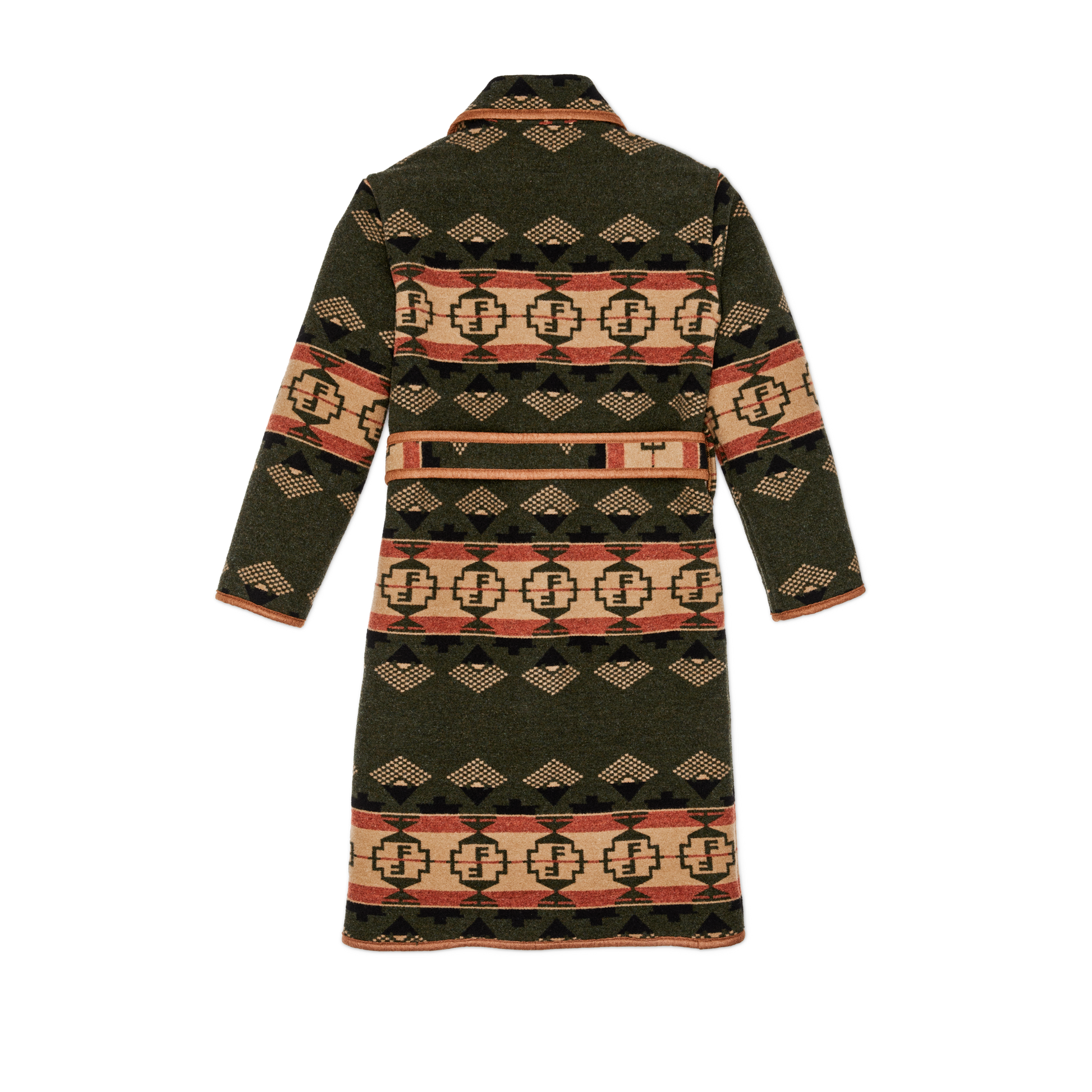 Alternate view of the Filson Filson Forestry Wool Blanket Robe - Dark Timber / Tan Multi