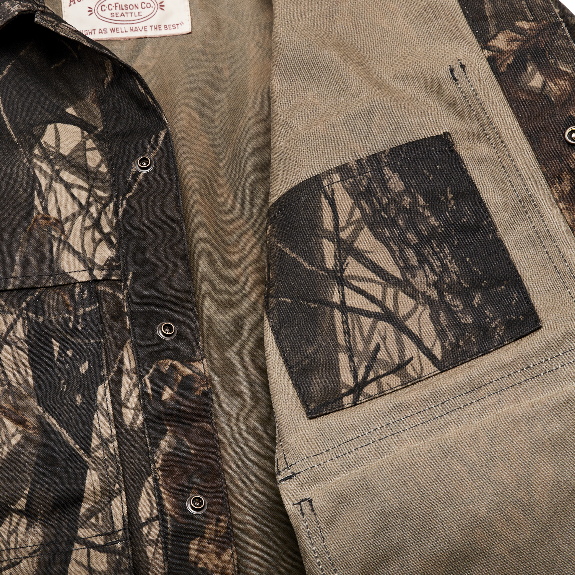 Alternate view of the Filson Tin Cloth Cruiser Jacket - Realtree Hardwoods Camo