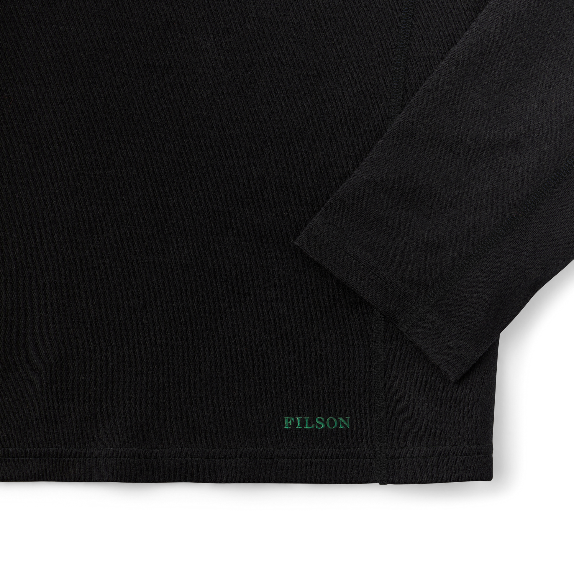 Alternate view of the Filson 400g Merino Wool Long Sleeve Half-zip - Black