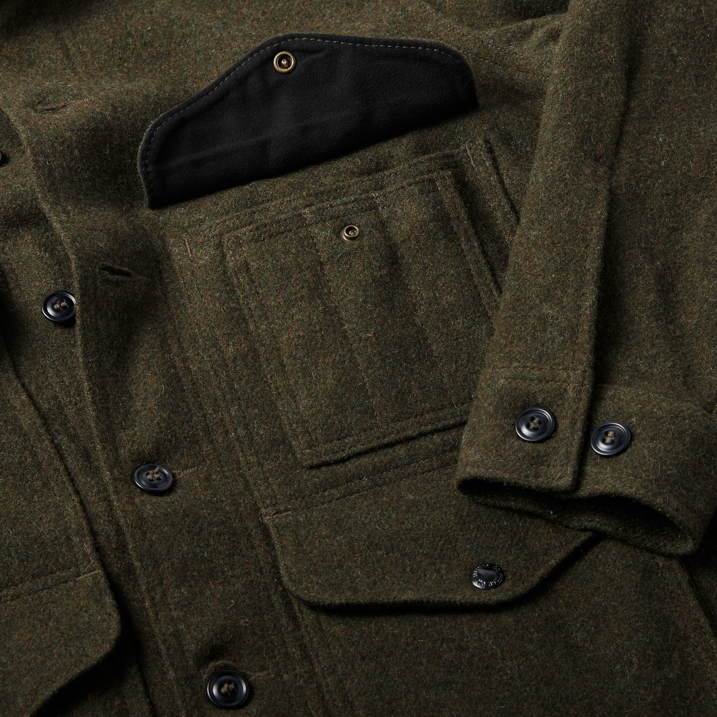 Alternate view of the Filson Mackinaw Wool Cruiser Jacket - Forest Green