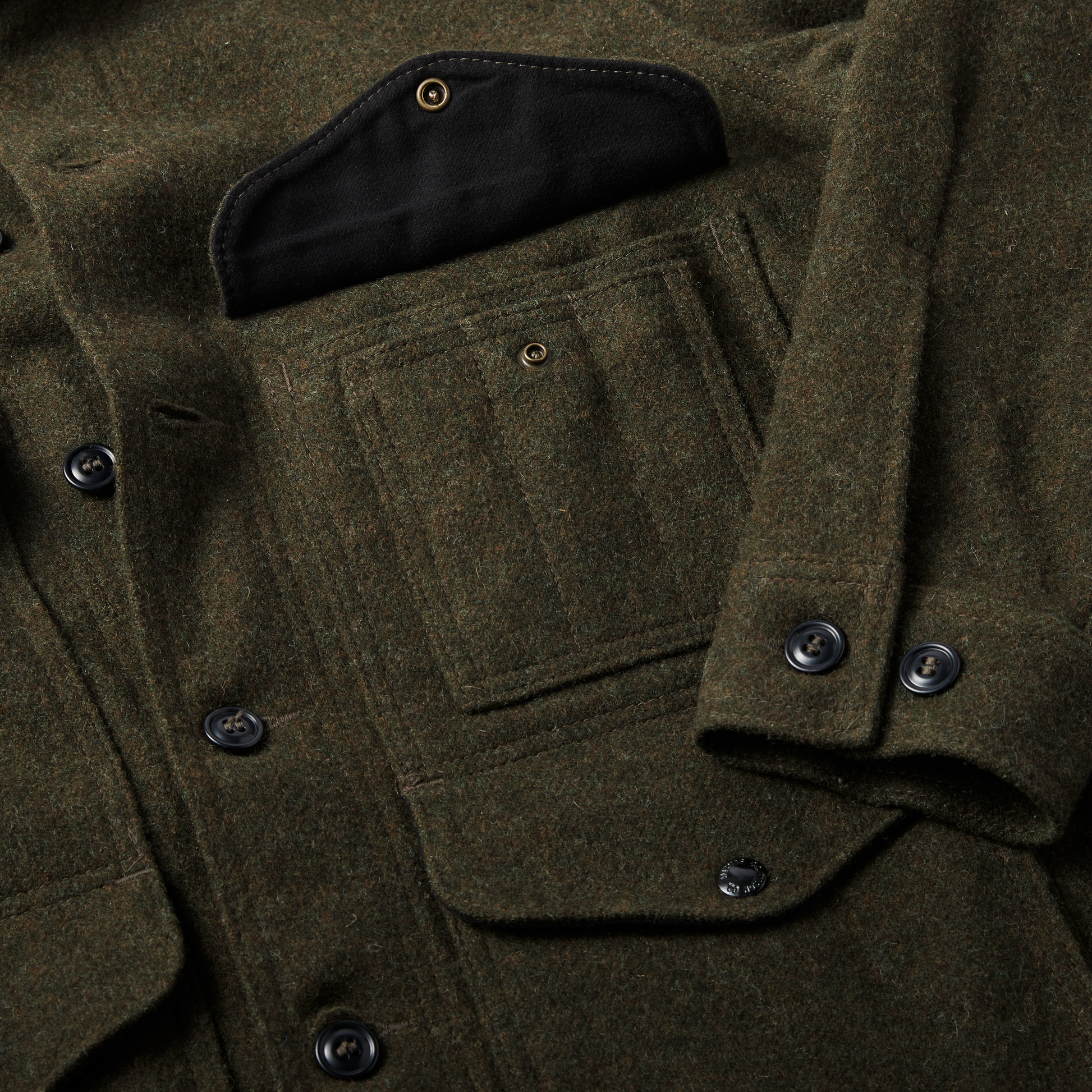 Alternate view of the Filson Mackinaw Wool Cruiser Jacket - Forest Green