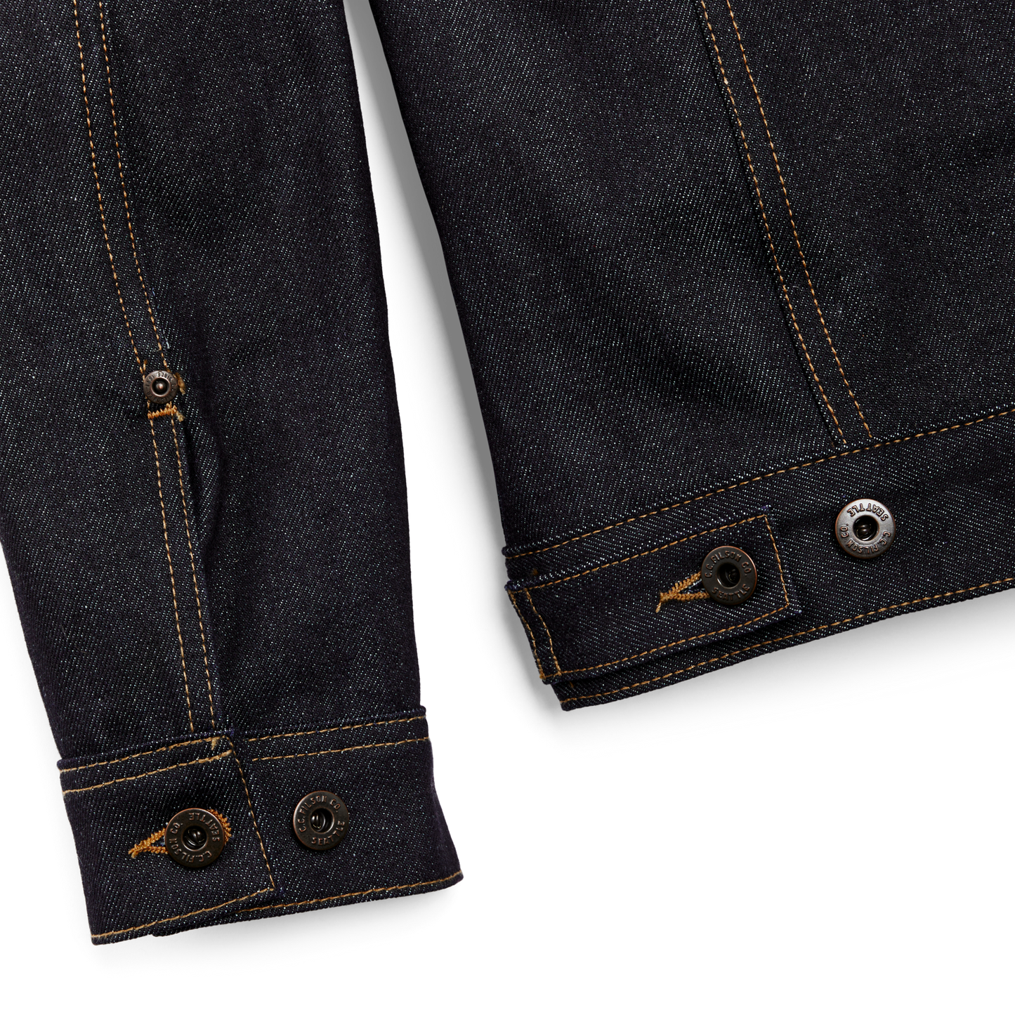 Alternate view of the Filson Lined Denim Short Cruiser Jacket - Raw Indigo