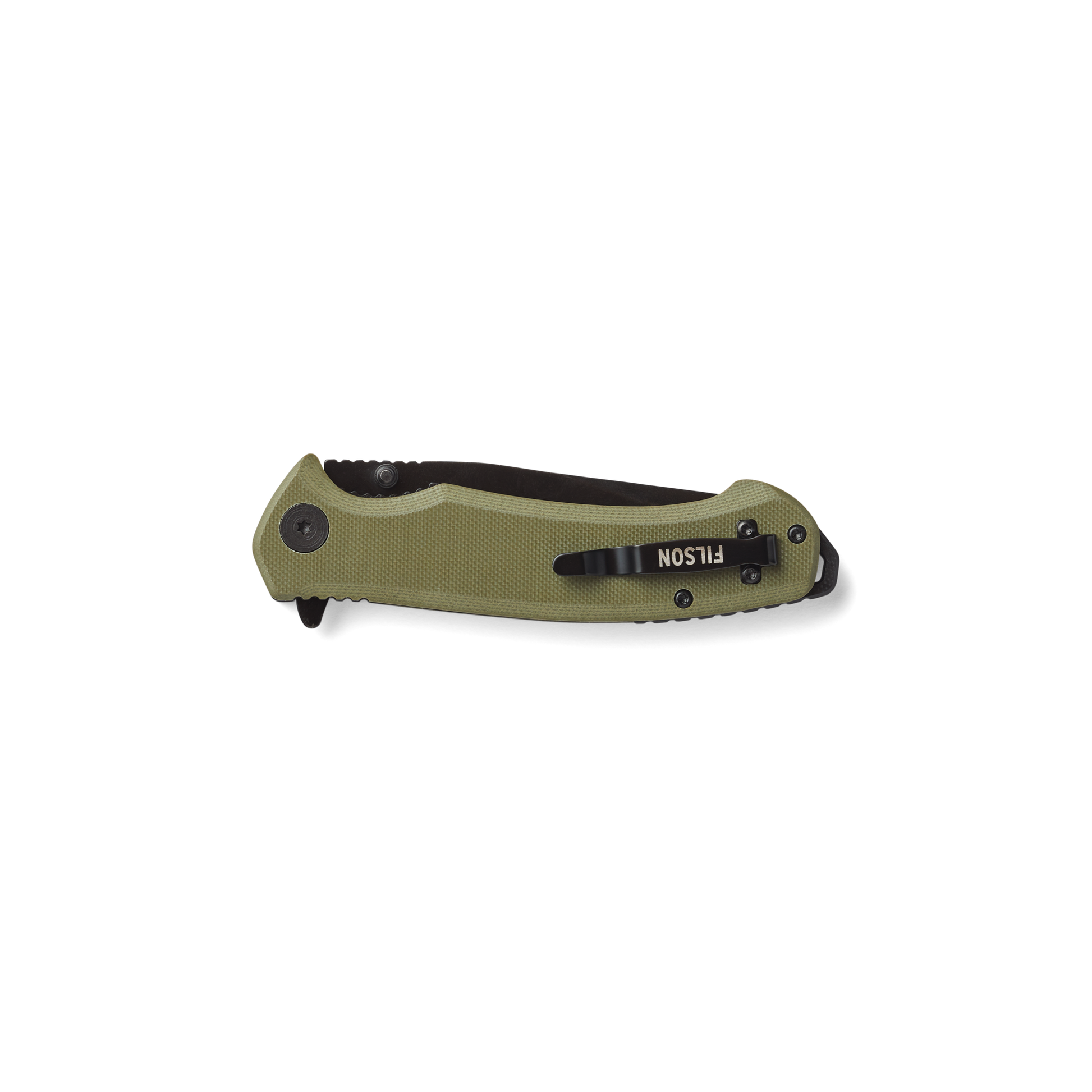 Alternate view of the Filson Assisted Opening Knife - Olive/black