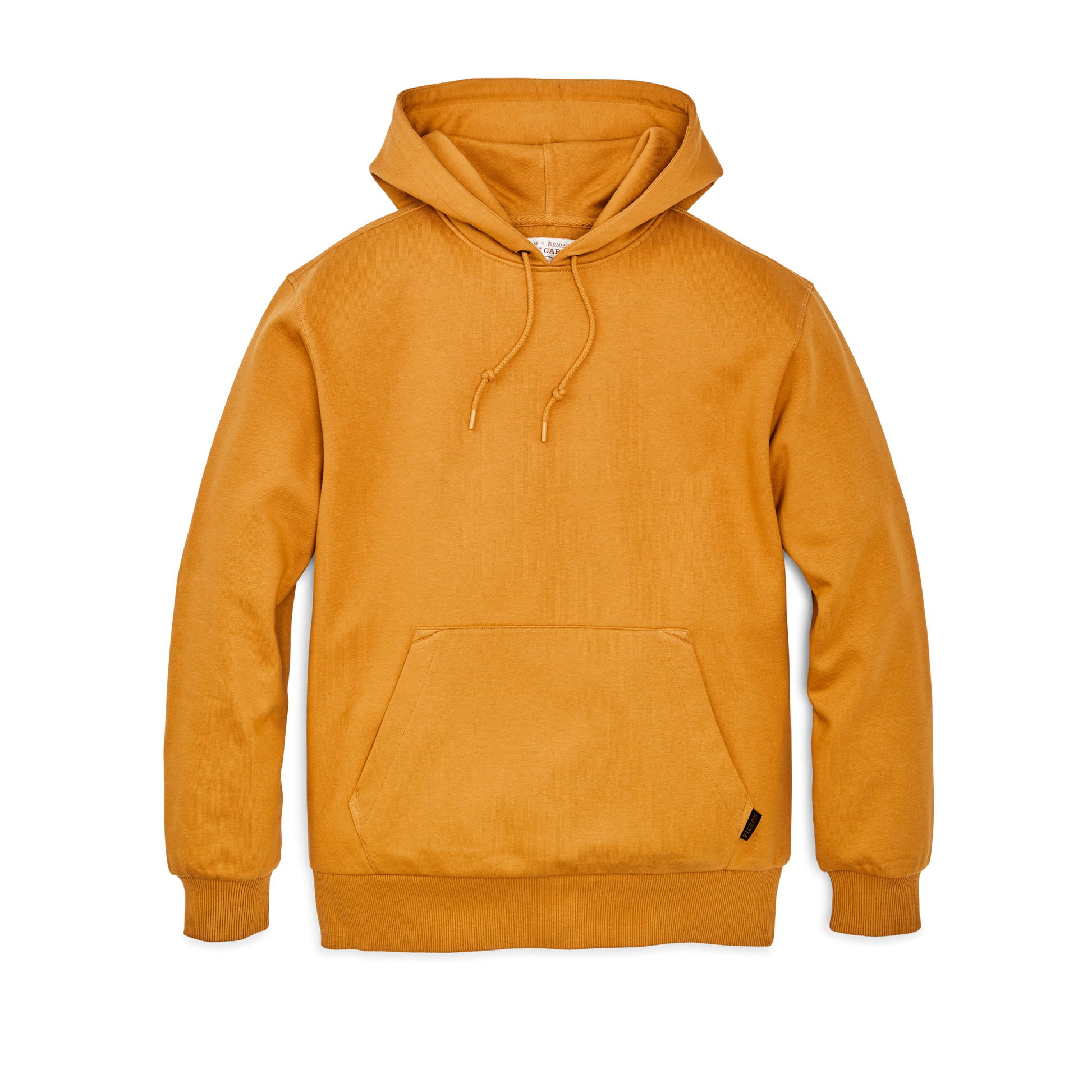 Front-facing image of the Filson Prospector Hoodie - Harvest Gold