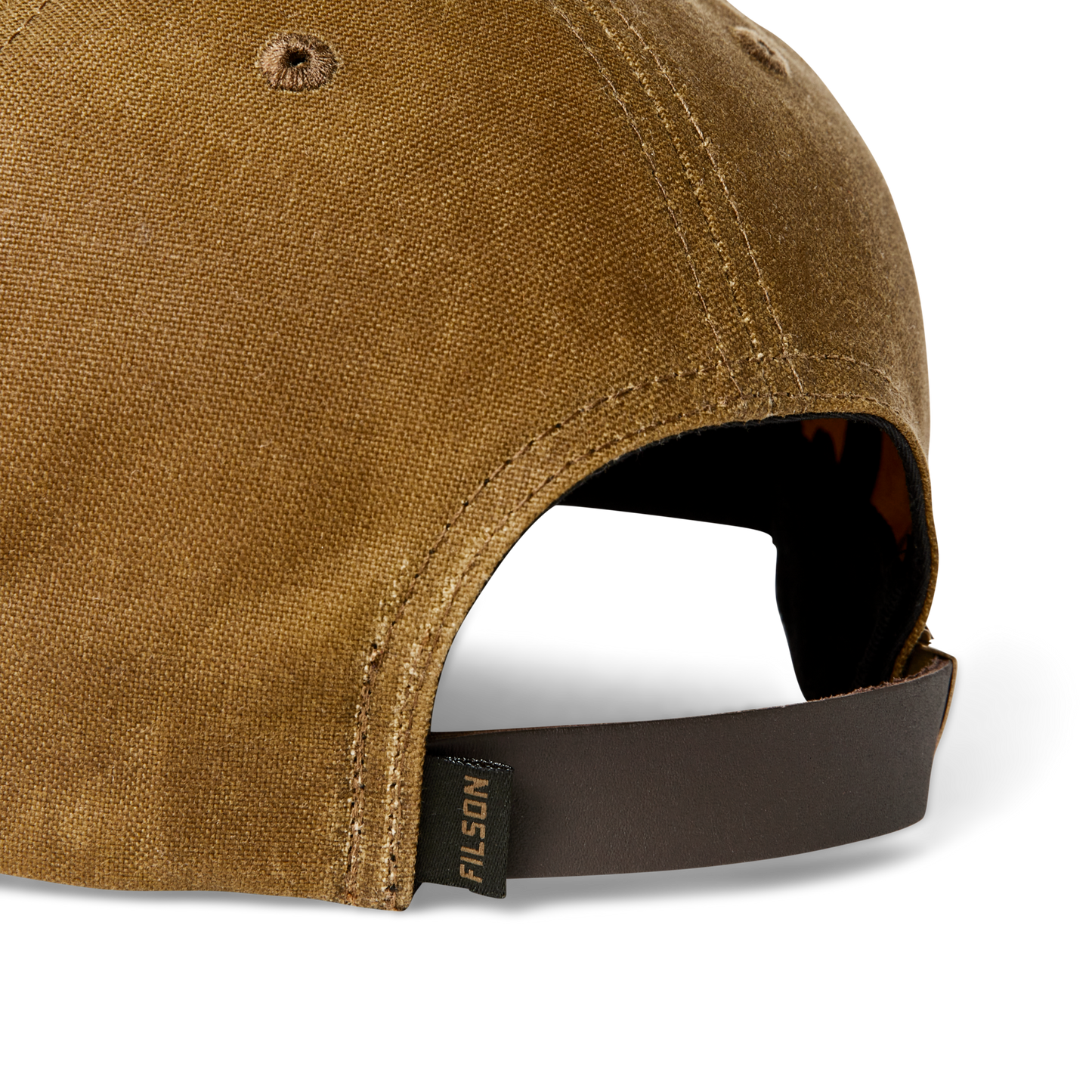 Alternate view of the Filson Oil Tin Low-profile Logger Cap - Dark Tan