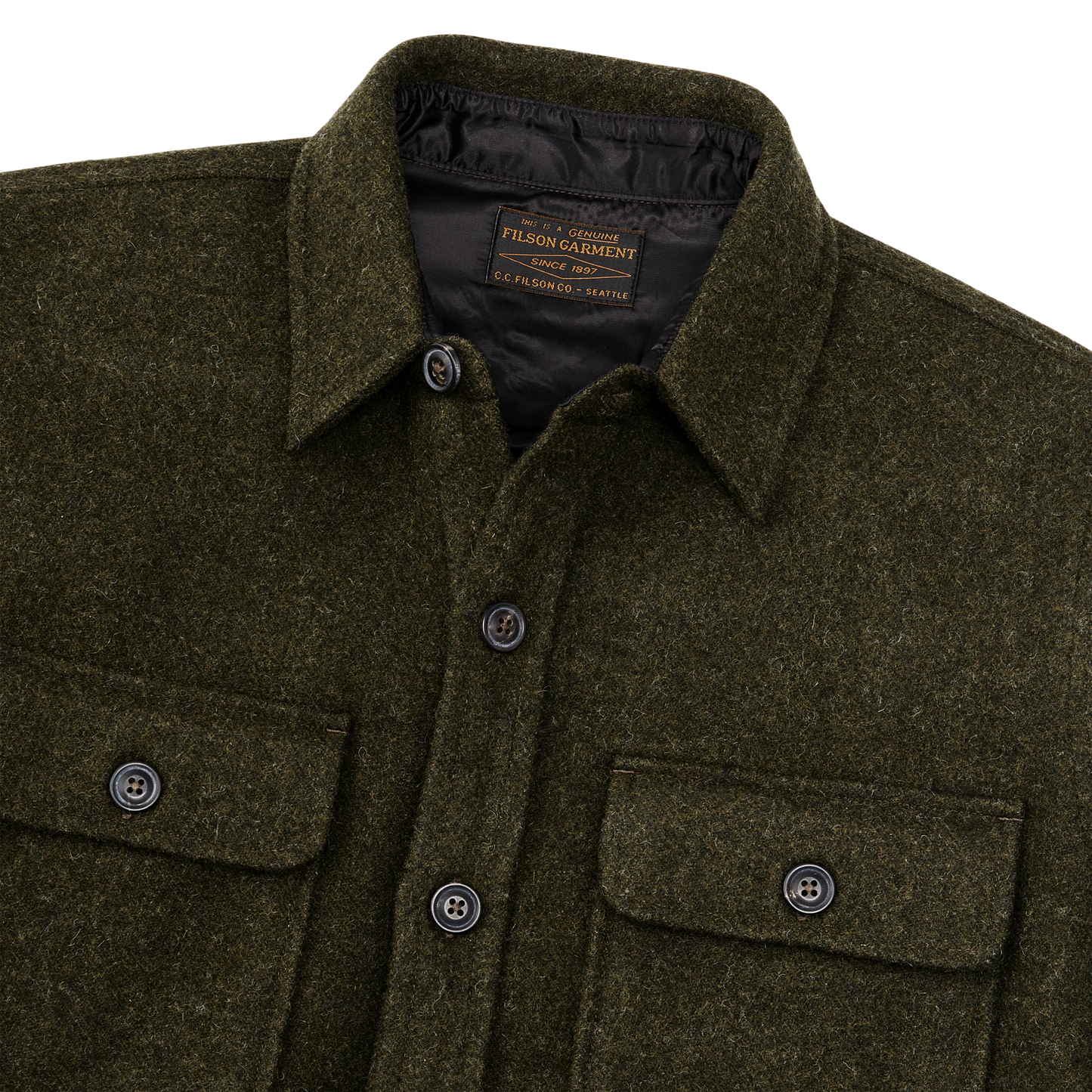 Alternate view of the Filson Cpo Wool Jac-shirt - Forest Green