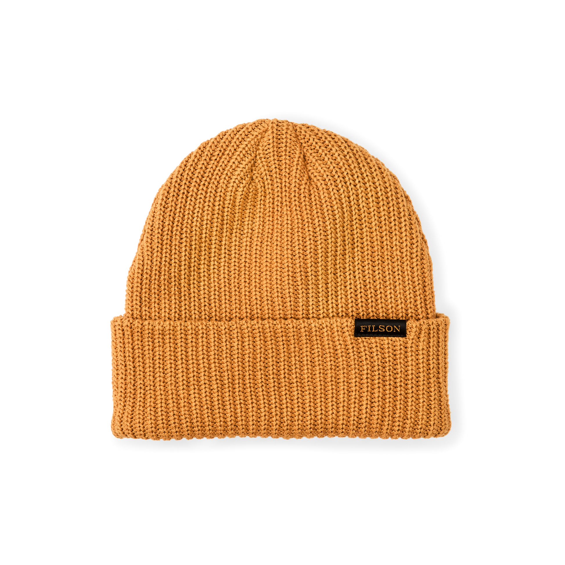 Front-facing image of the Filson Cotton Watch Cap - Gold Ochre