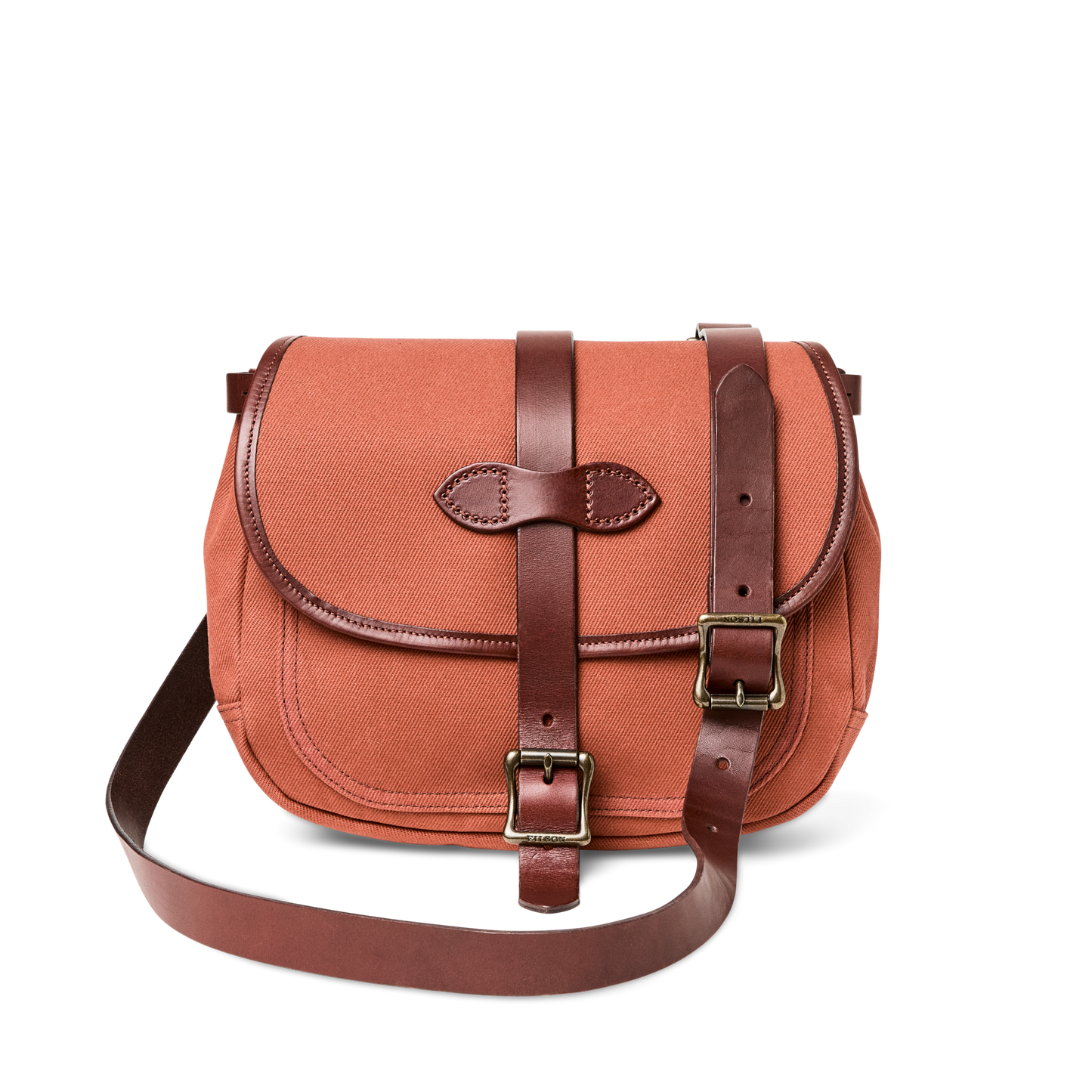 Front-facing image of the Filson Rugged Twill Xs Field Bag - Light Rust