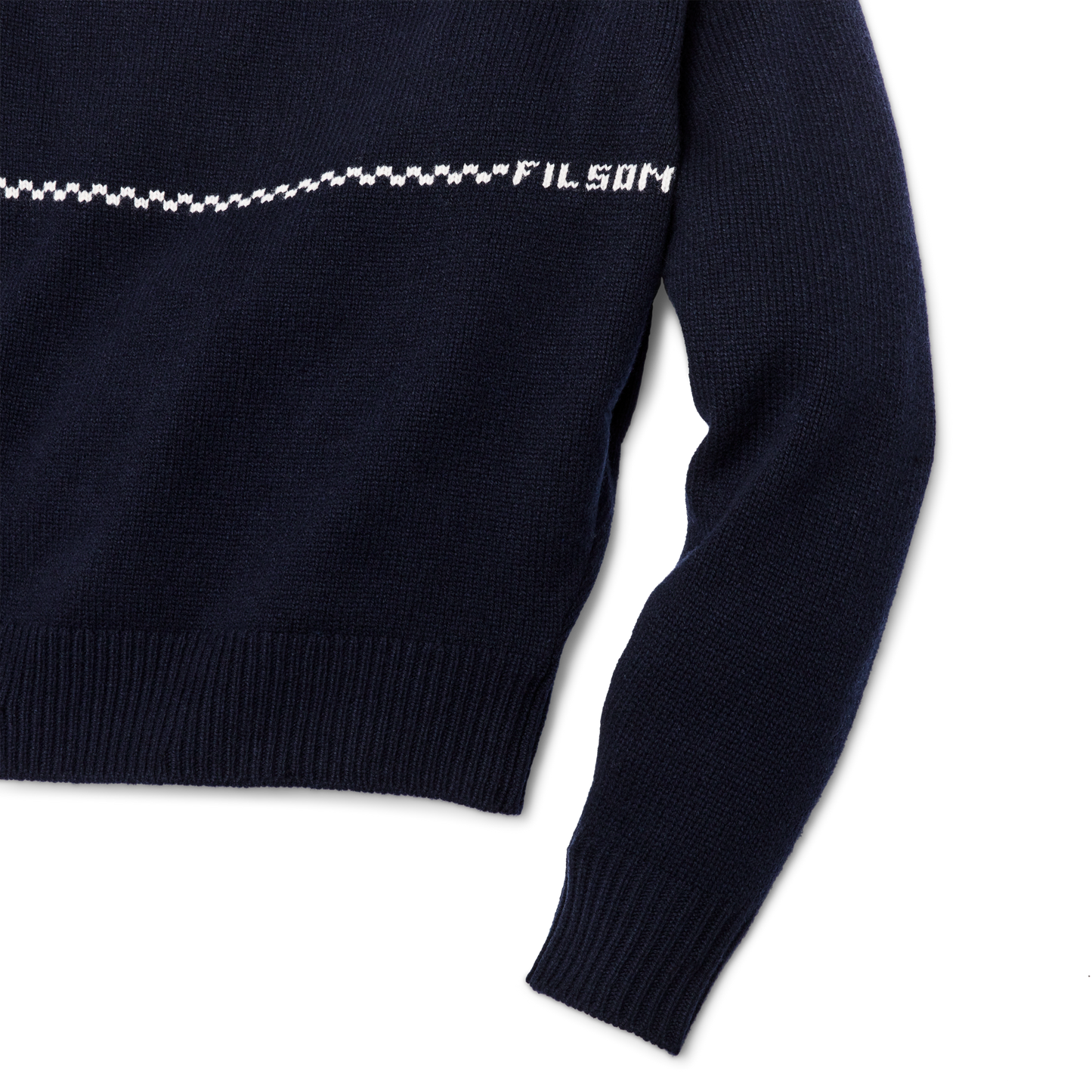 Alternate view of the Filson Women's Wool Crewneck Sweater - Navy / Horse