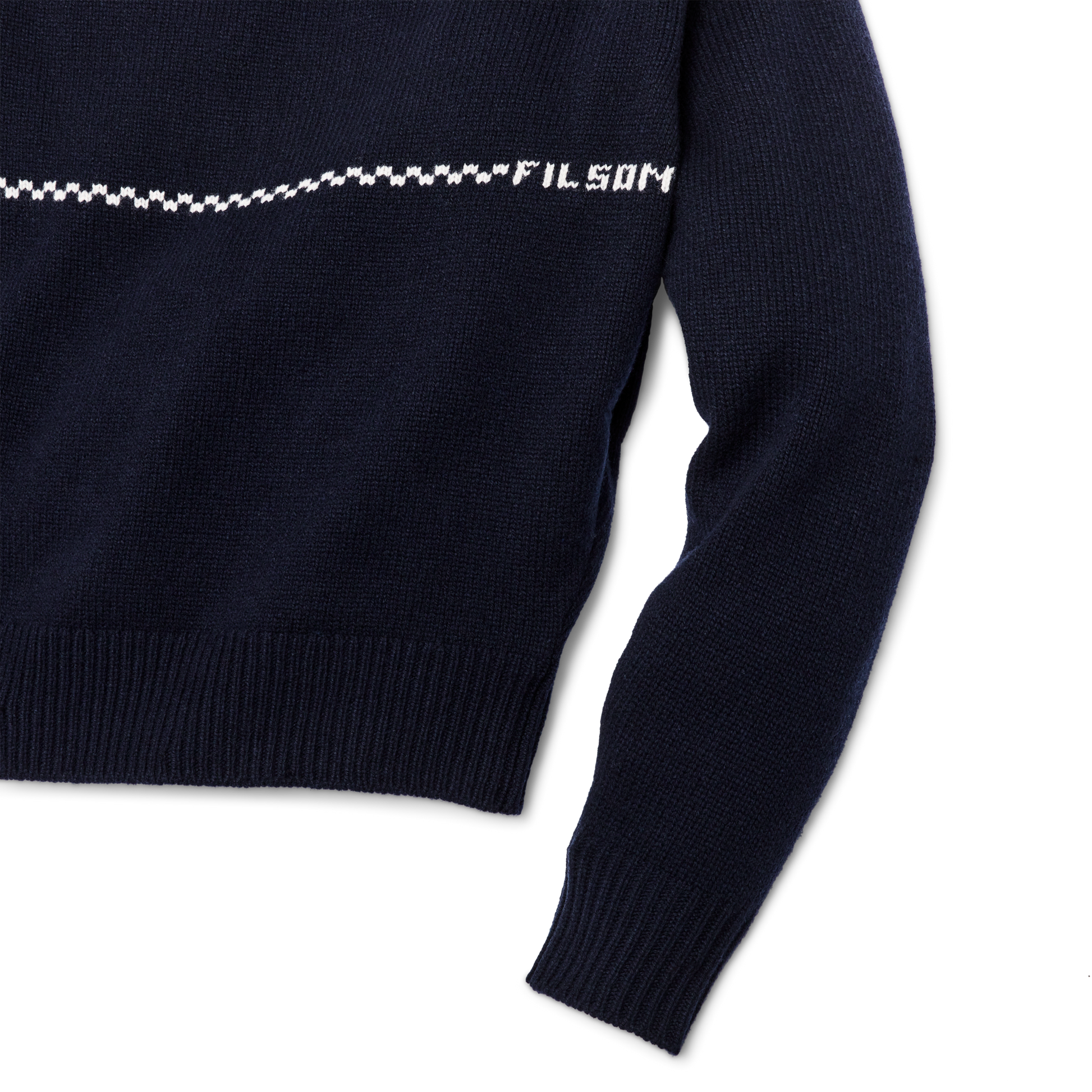 Alternate view of the Filson Women's Wool Crewneck Sweater - Navy / Horse